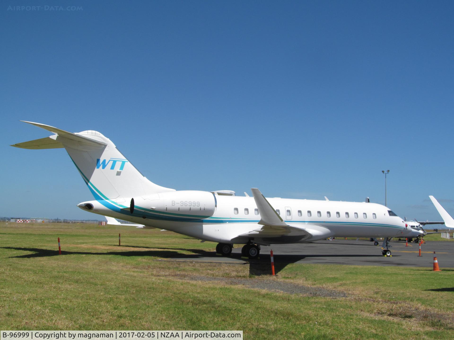 B-96999, 2014 Bombardier BD-700-1A10 Global 6000 C/N 9673, nice colours - new visitor to NZ