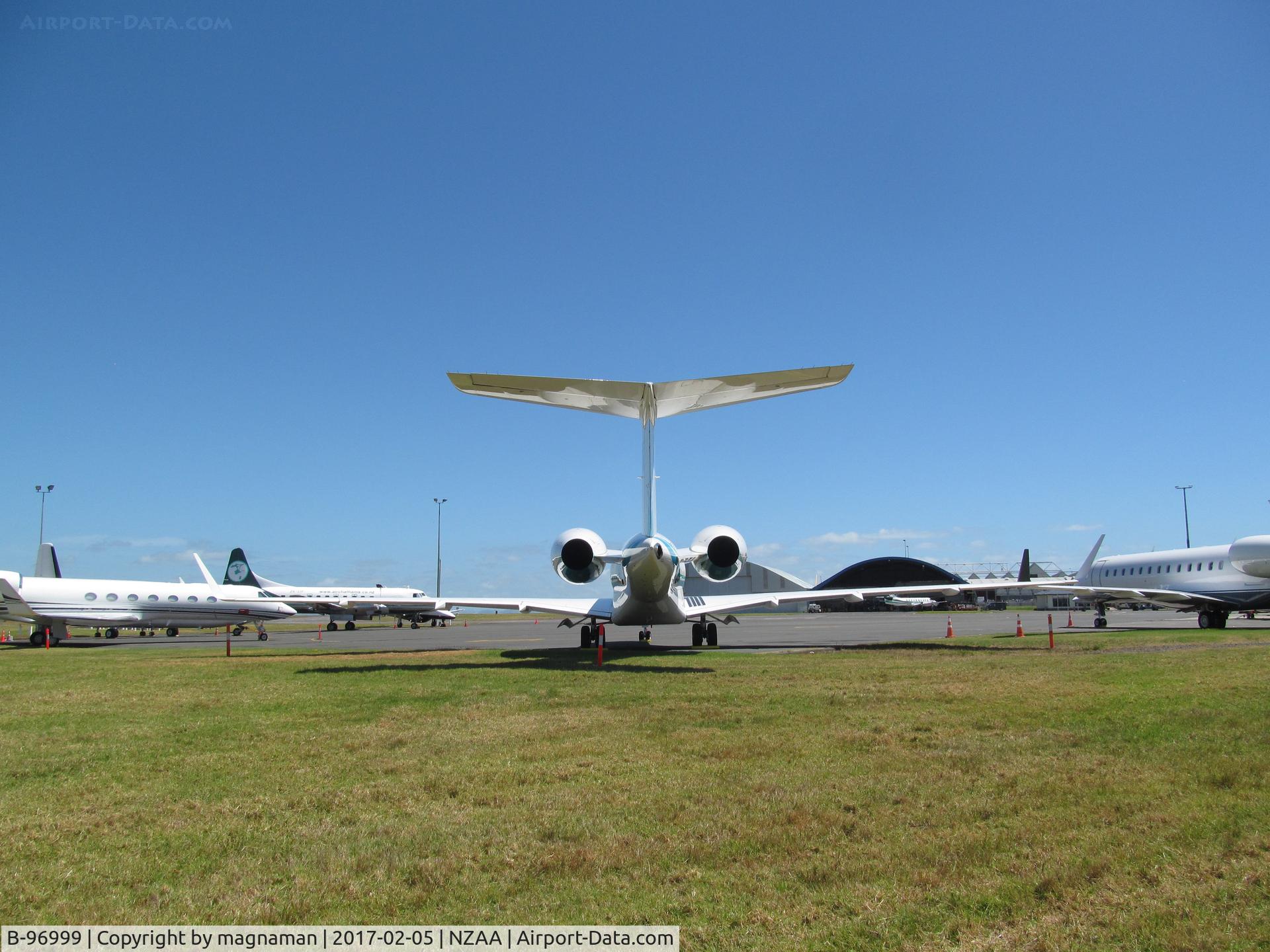 B-96999, 2014 Bombardier BD-700-1A10 Global 6000 C/N 9673, rear on view
