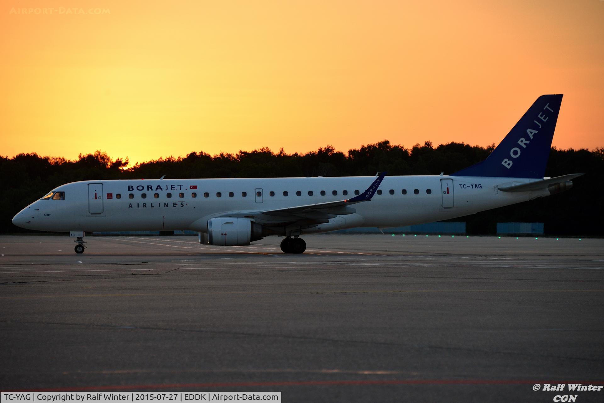 TC-YAG, 2009 Embraer 190LR (ERJ-190-100LR) C/N 19000263, Embraer 	ERJ-190LR (190-100LR) - BRJ Bora Jet - TC-YAG - 27.06.2015 - CGN
