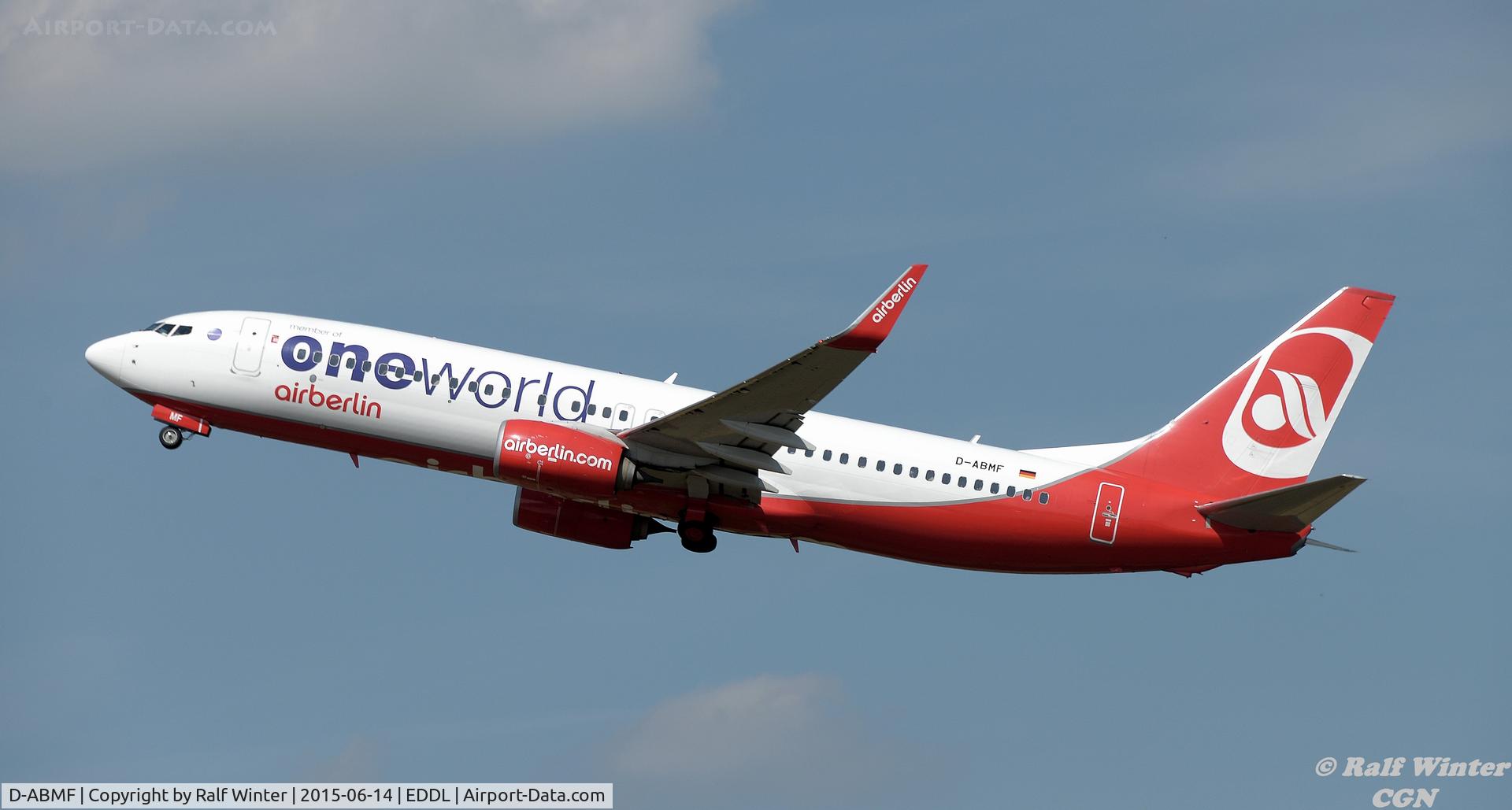 D-ABMF, 2012 Boeing 737-86J C/N 37767, Boeing 737-86J (W) - AB BER Air Berlin 'One World' - D-ABMF - 14.06.2015 - DUS