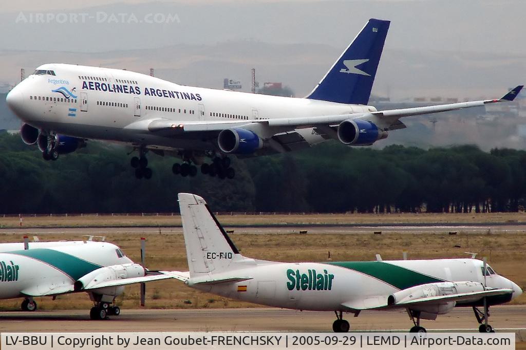 LV-BBU, 1990 Boeing 747-475 C/N 24883, Aerolineas Argentinas landing