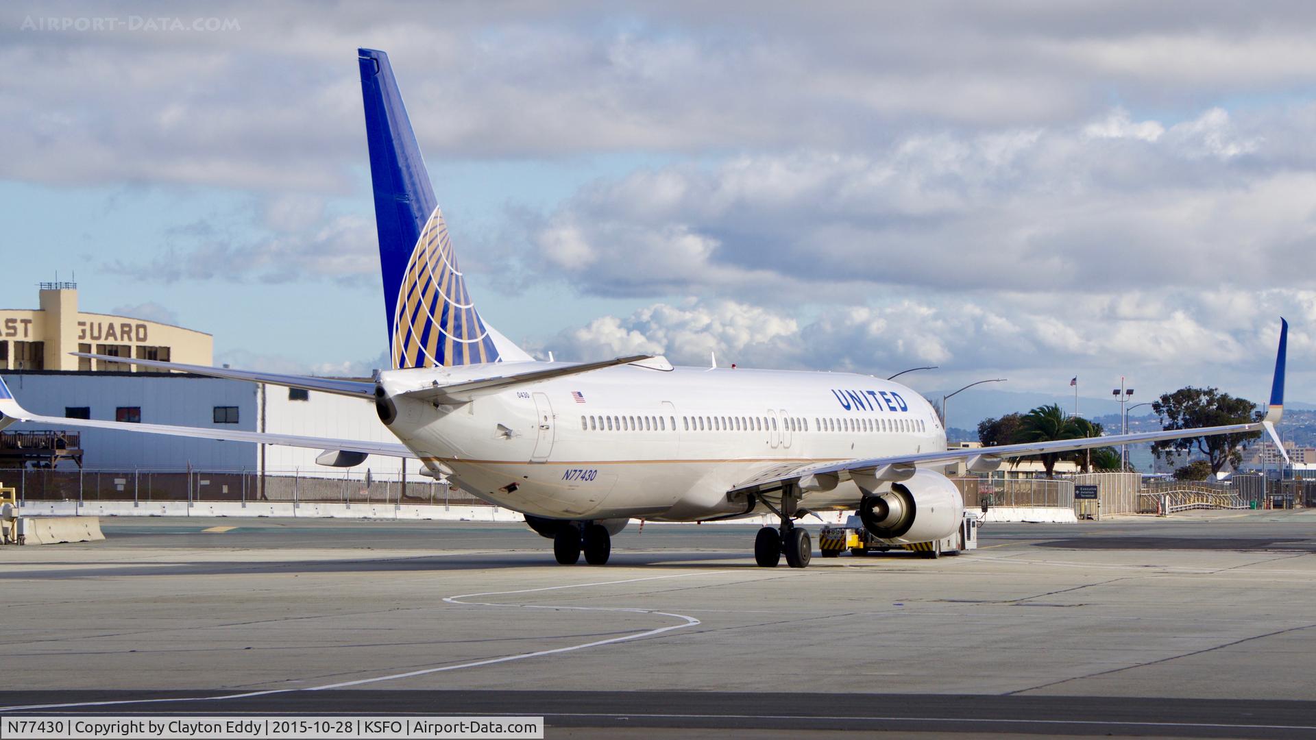 N77430, 2008 Boeing 737-924/ER C/N 37098, SFO 2015