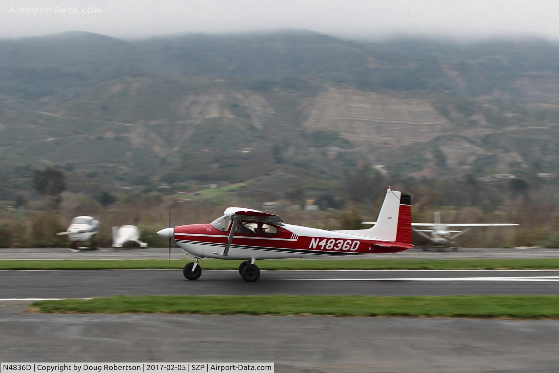 N4836D, 1958 Cessna 182A Skylane C/N 34936, 1958 Cessna 182A SKYLANE, Continental O-470-L 230 Hp, takeoff roll Rwy 04
