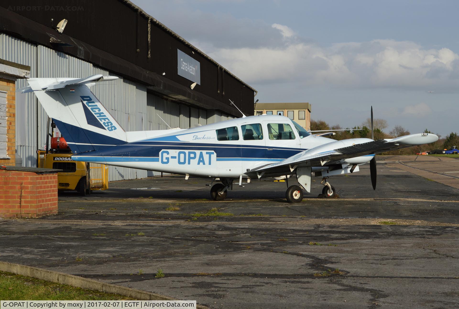 G-OPAT, 1979 Beech 76 Duchess C/N ME-304, Beech 76 Duchess at Fairoaks.