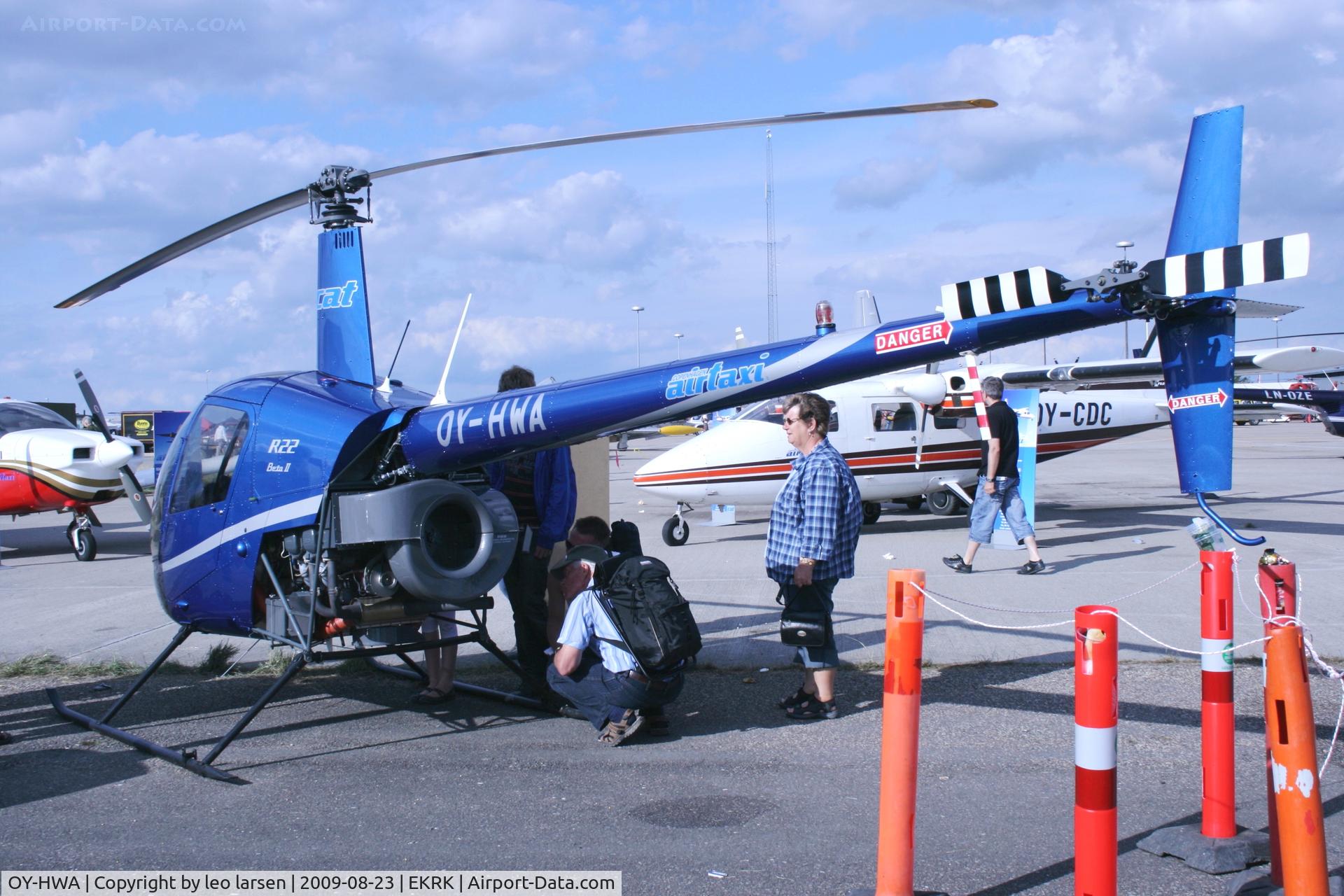 OY-HWA, 2008 Robinson R22 Beta II C/N 4342, Roskilde Air Show 23.8.2009
