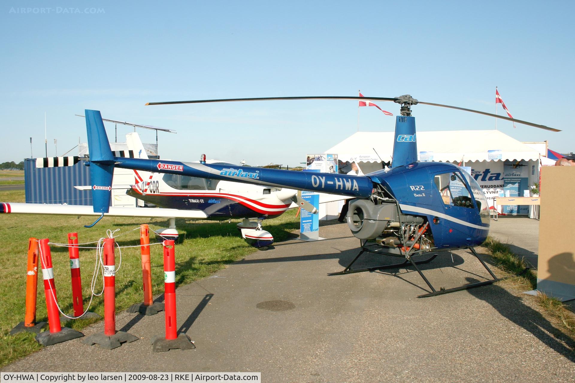 OY-HWA, 2008 Robinson R22 Beta II C/N 4342, Roskilde Air Show 23.8.2009