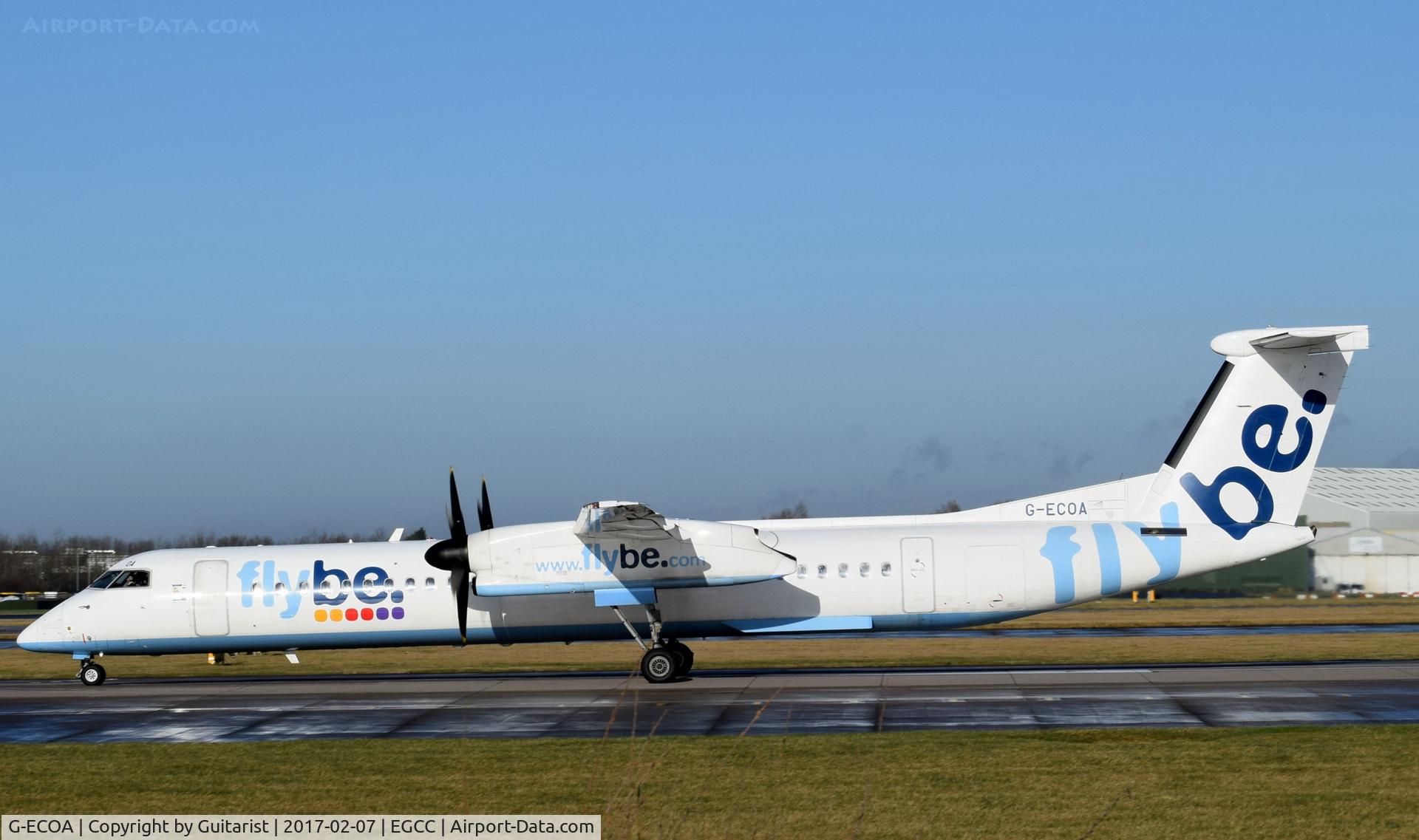 G-ECOA, 2007 De Havilland Canada DHC-8-402Q Dash 8 C/N 4180, At Manchester