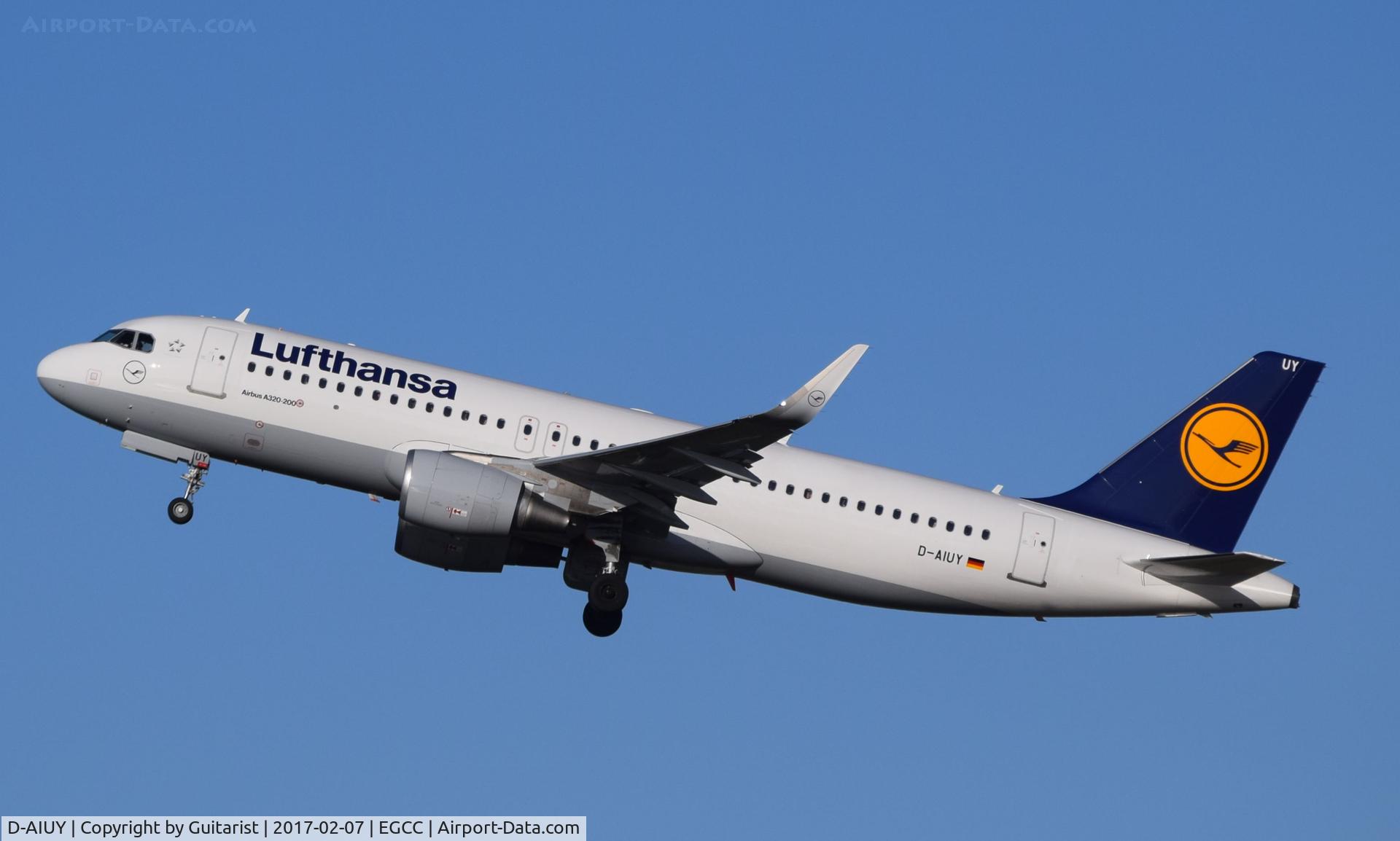 D-AIUY, 2016 Airbus A320-214 C/N 7355, At Manchester