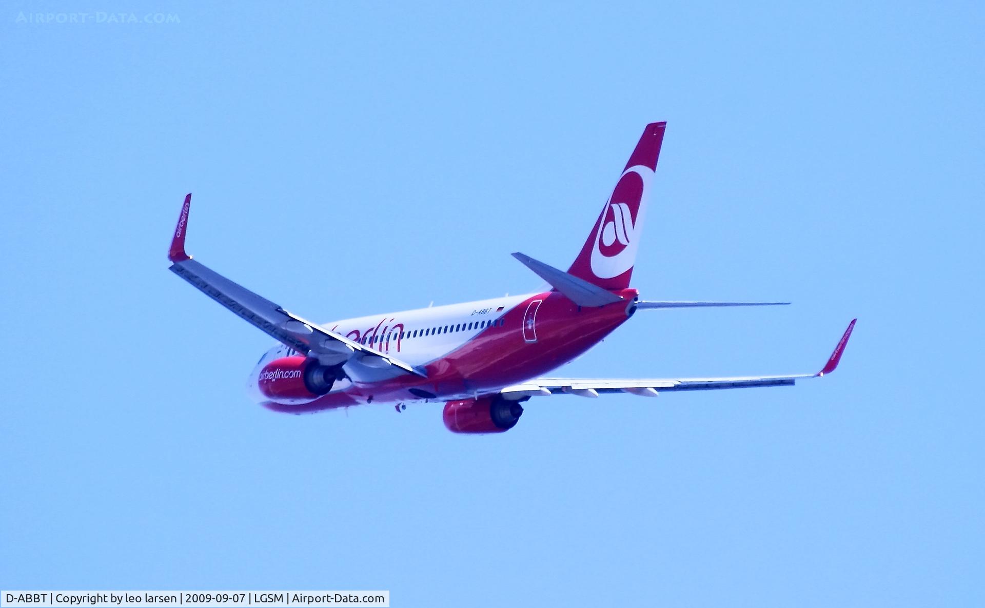 D-ABBT, 2001 Boeing 737-76N C/N 32582, Samos 7.9.2009