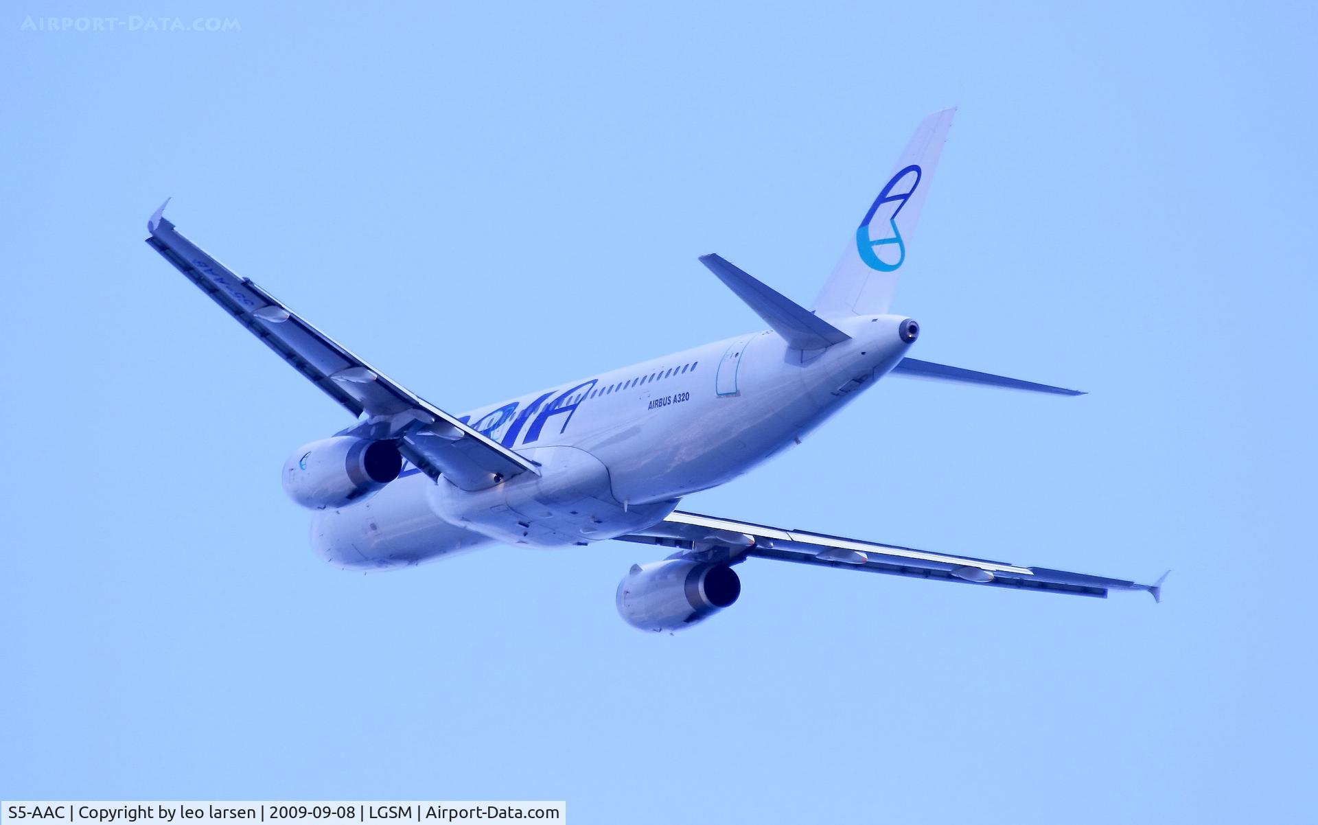 S5-AAC, 1990 Airbus A320-231 C/N 0114, Samos 8.9.2009