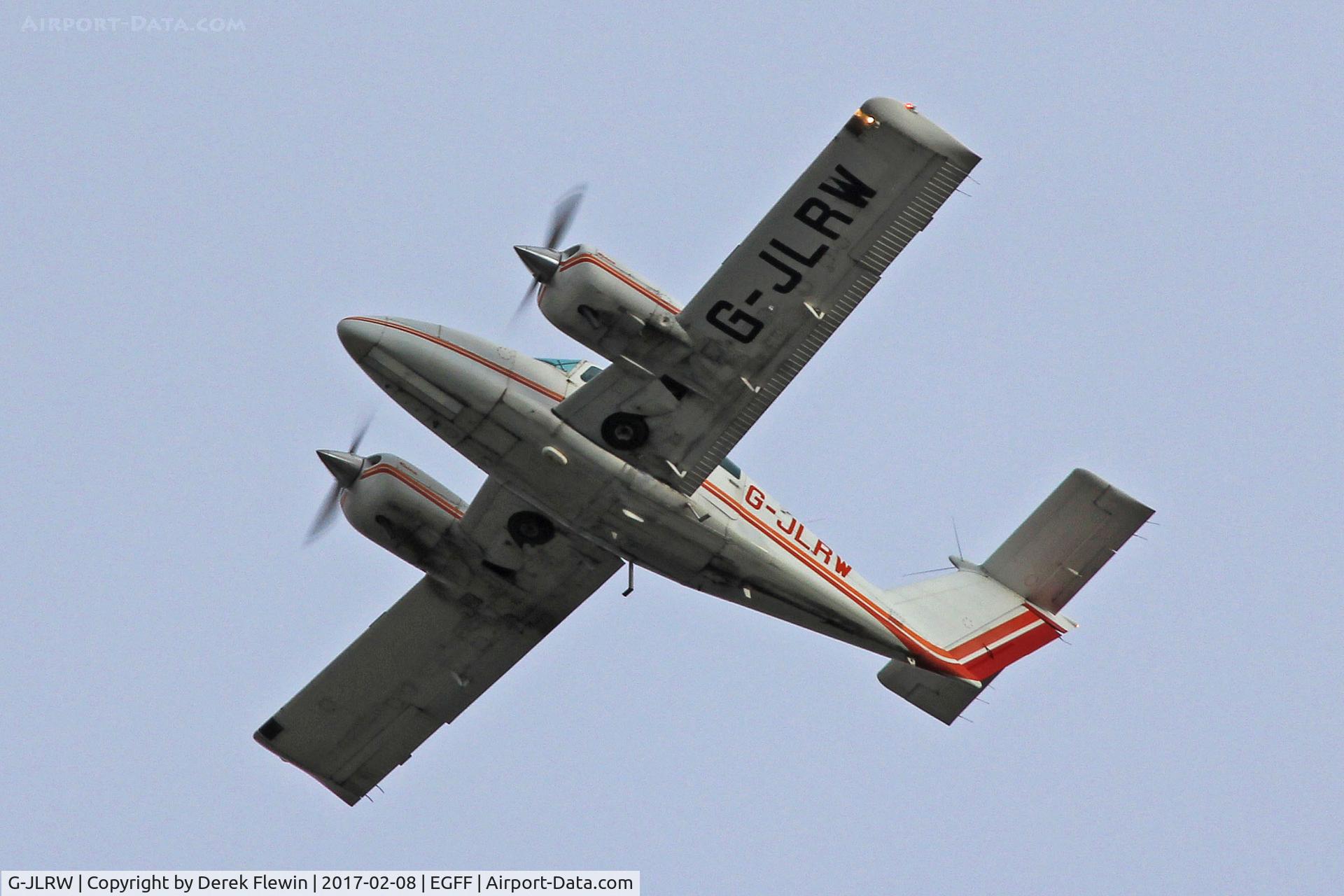 G-JLRW, 1979 Beech 76 Duchess C/N ME-165, Duchess, Exeter Devon based, previously N60206, seen in the overhead following an ILS approach.