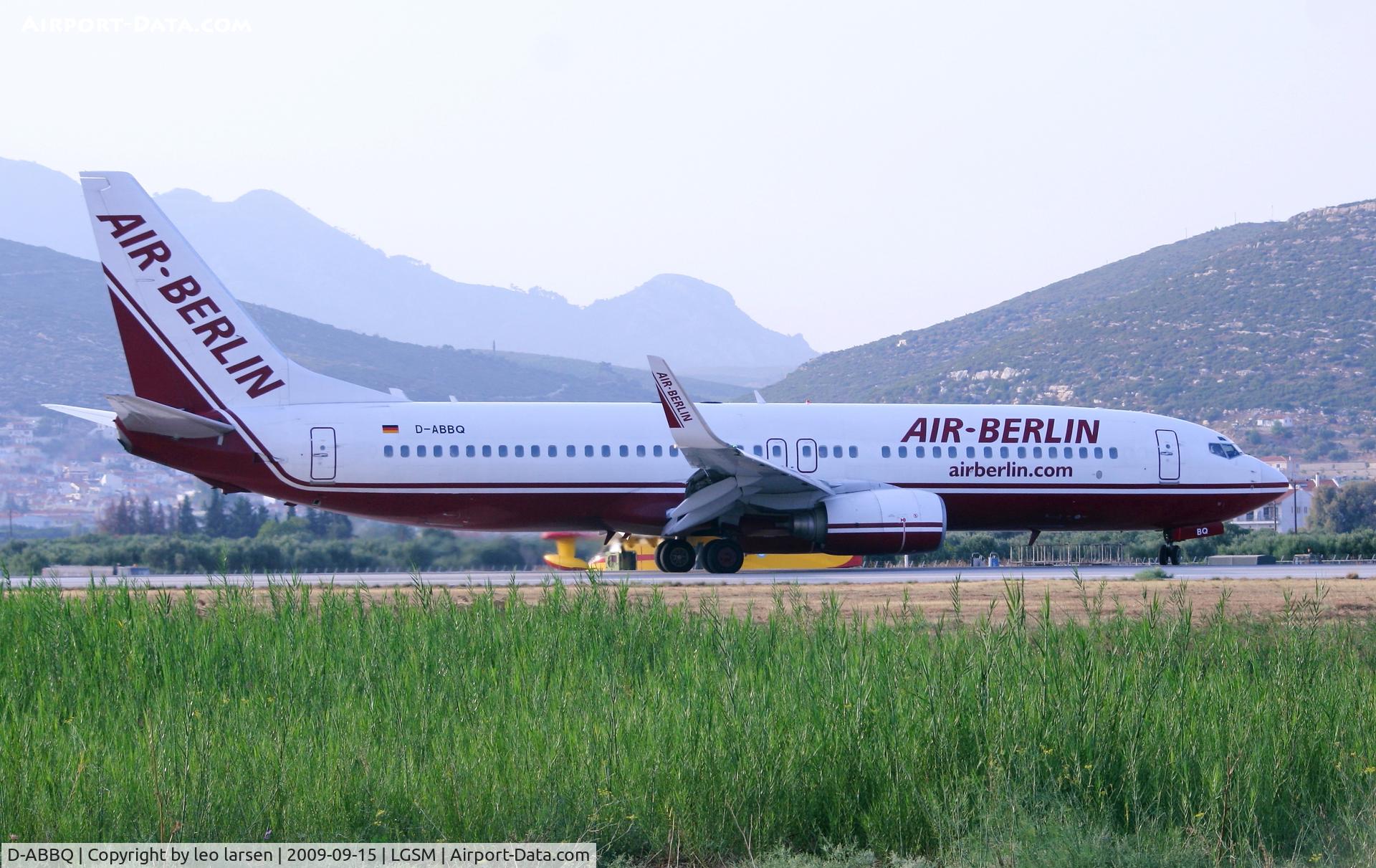 D-ABBQ, 1999 Boeing 737-86N C/N 28608, Samos 15.9.2009