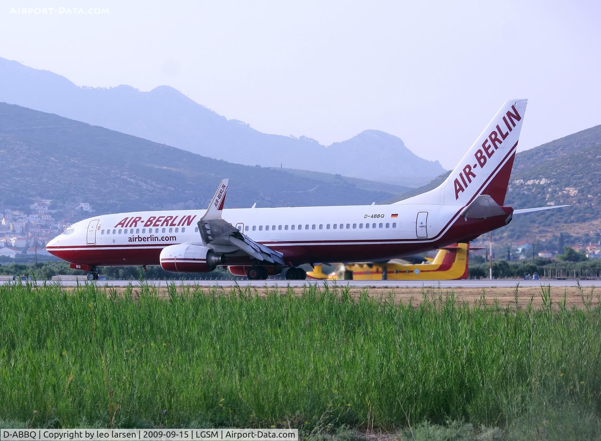 D-ABBQ, 1999 Boeing 737-86N C/N 28608, Samos 15.9.2009