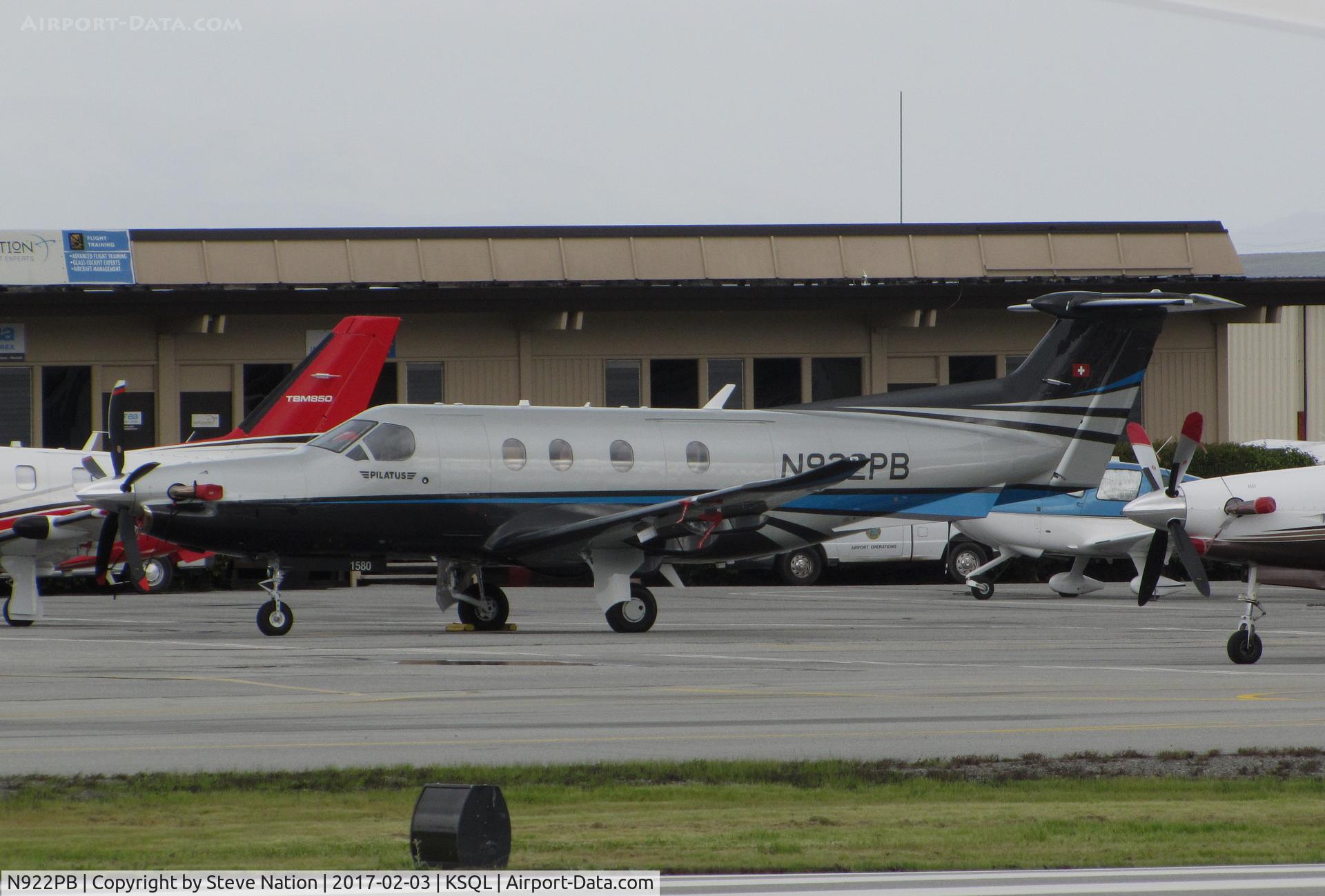 N922PB, 2015 Pilatus PC-12/47E C/N 1580, Great Basin advisors (Menlo Park, CA) 2015 Pilatus PC-12/47E @ San Carlos Airport, CA