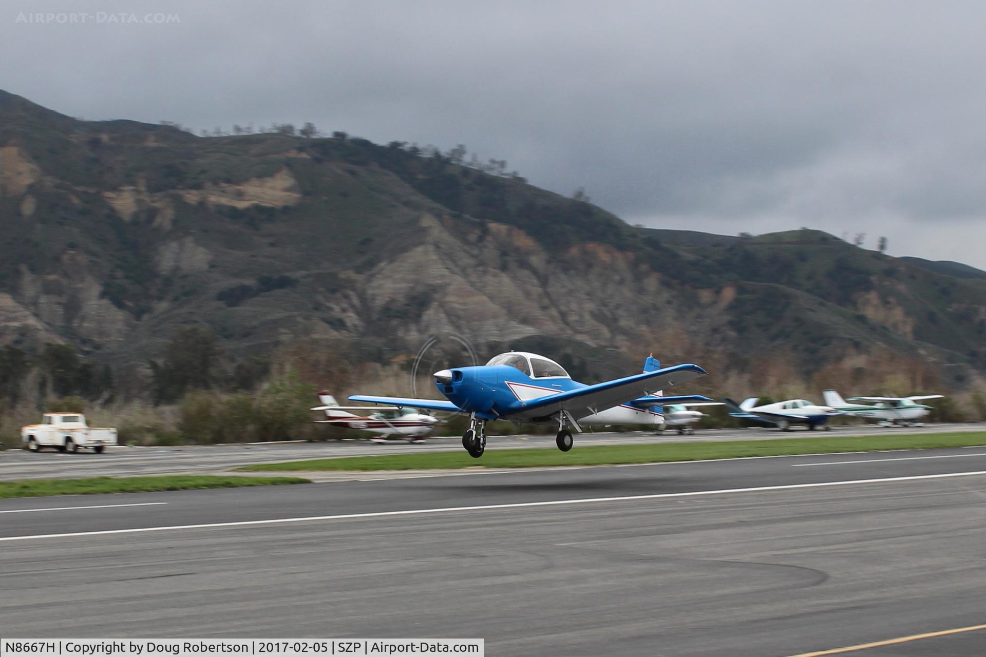 N8667H, 1947 North American Navion C/N NAV-4-667, 1947 North American NAVION, Continental IO-520 285 Hp upgrade, liftoff Rwy 04, another Young Eagles flight, Mom aboard also