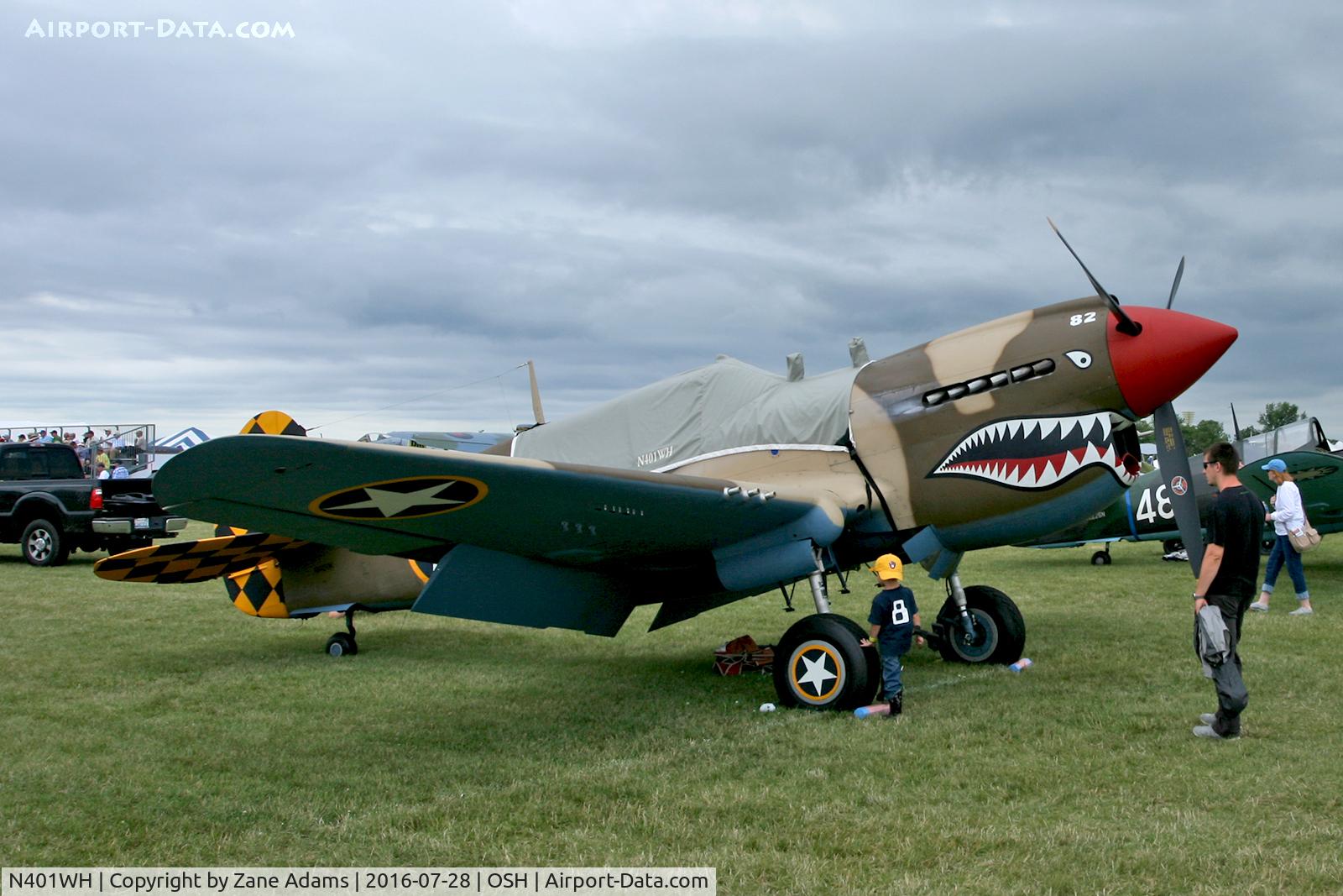 N401WH, 1942 Curtiss P-40K Warhawk C/N 42-10256, At the 2016 EAA AirVenture - Oshkosh, Wisconsin