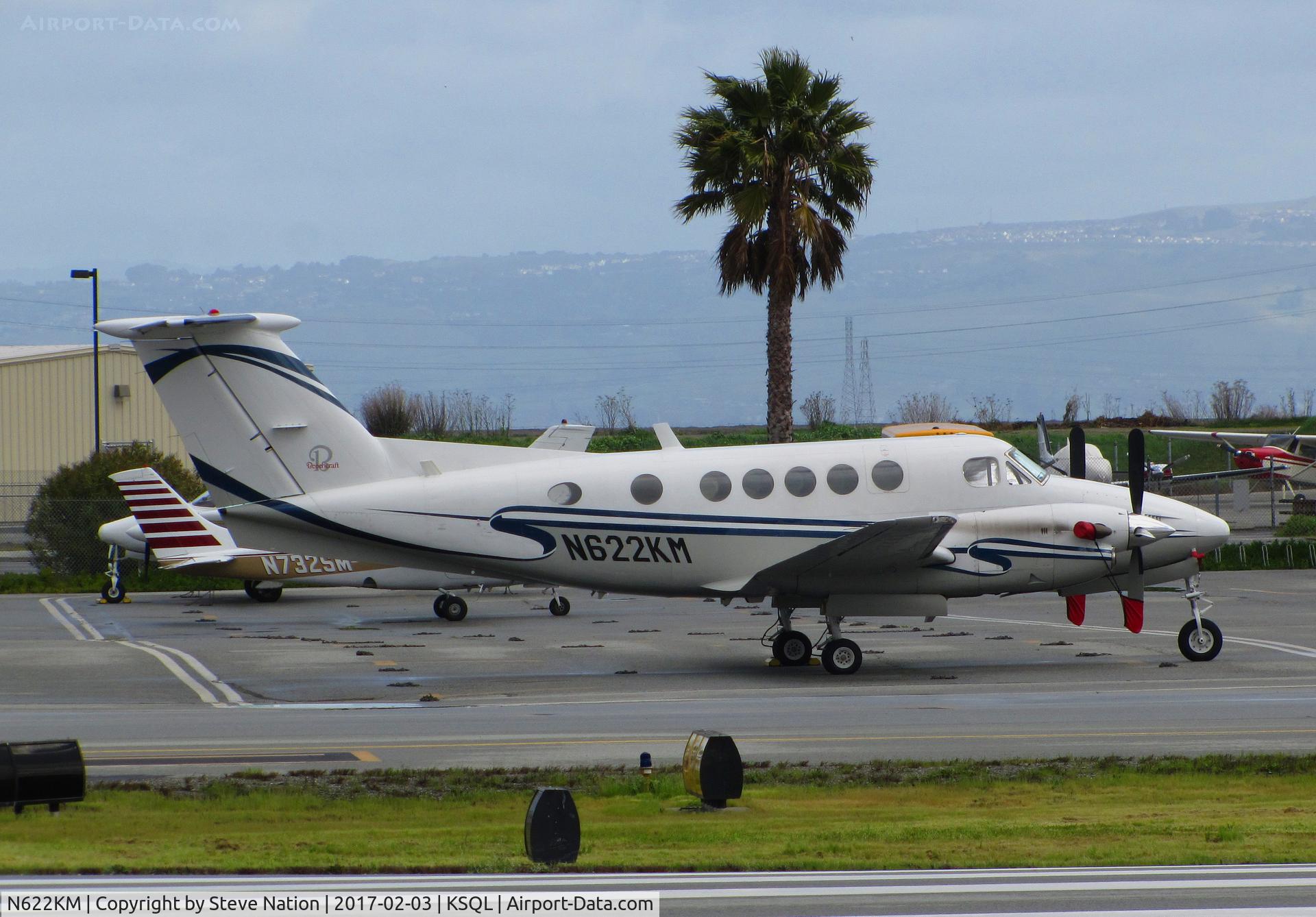 N622KM, 1981 Beech Super King Air 200 C/N BB-491, K & M Equipment CO (Chatsworth, CA) 1981 Beech 200 on visitor's ramp @ San Carlos Airport, CA