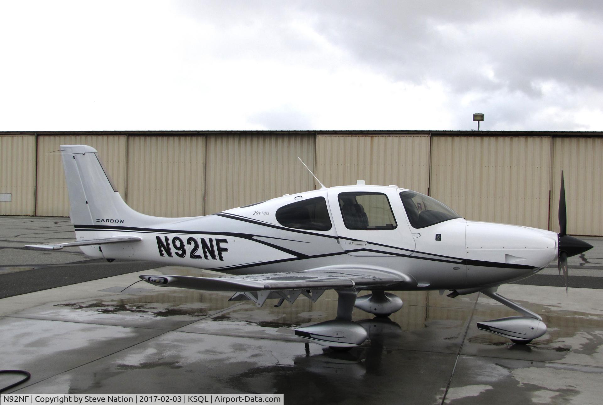 N92NF, 2016 Cirrus SR22T Carbon C/N 1425, Speedbird Aviation 2016 Cirrus Design SR22T Carbon @ San Carlos Airport, CA home base