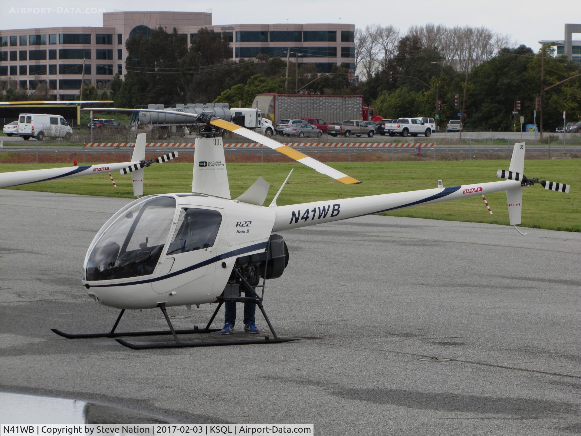 N41WB, 1991 Robinson R22 Beta C/N 2034, San Carlos Flight Center 1991 Robinson R22 BETA 