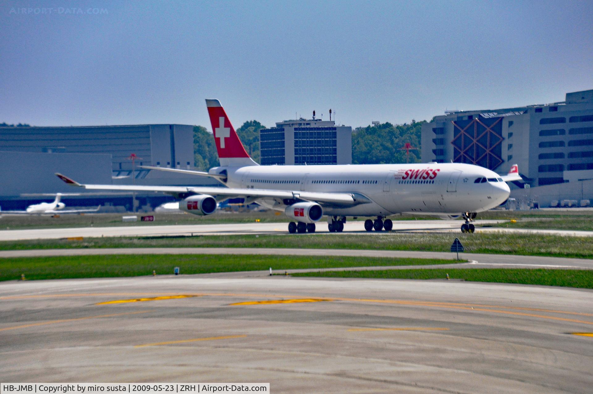 HB-JMB, 2003 Airbus A340-313 C/N 545, Swiss International Airlines Airbus A340-313 Airplane, Zurich-Kloten International Airport