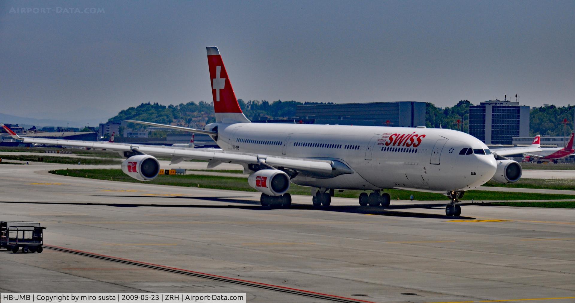 HB-JMB, 2003 Airbus A340-313 C/N 545, Swiss International Airlines Airbus A340-313 Airplane, Zurich-Kloten International Airport
