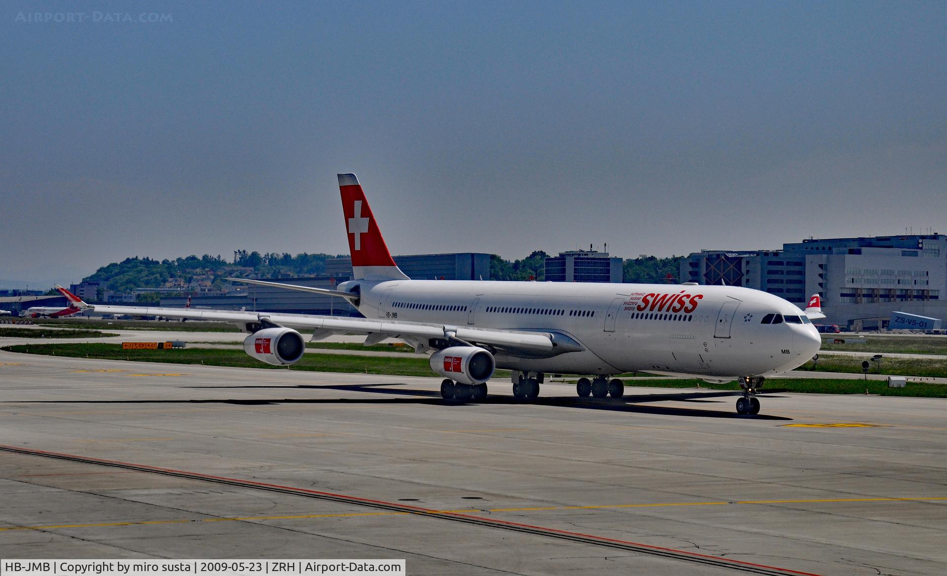 HB-JMB, 2003 Airbus A340-313 C/N 545, Swiss International Airlines Airbus A340-313 Airplane, Zurich-Kloten International Airport