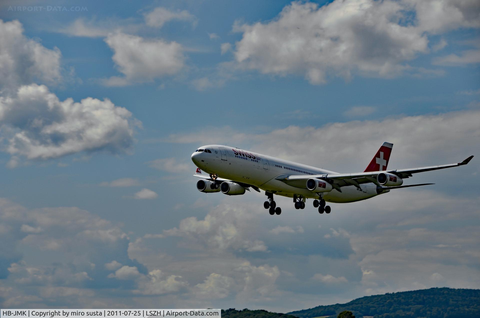HB-JMK, 1997 Airbus A340-313 C/N 169, Swiss International Airlines Airbus A340-313 Airplane, Zurich-Kloten International Airport