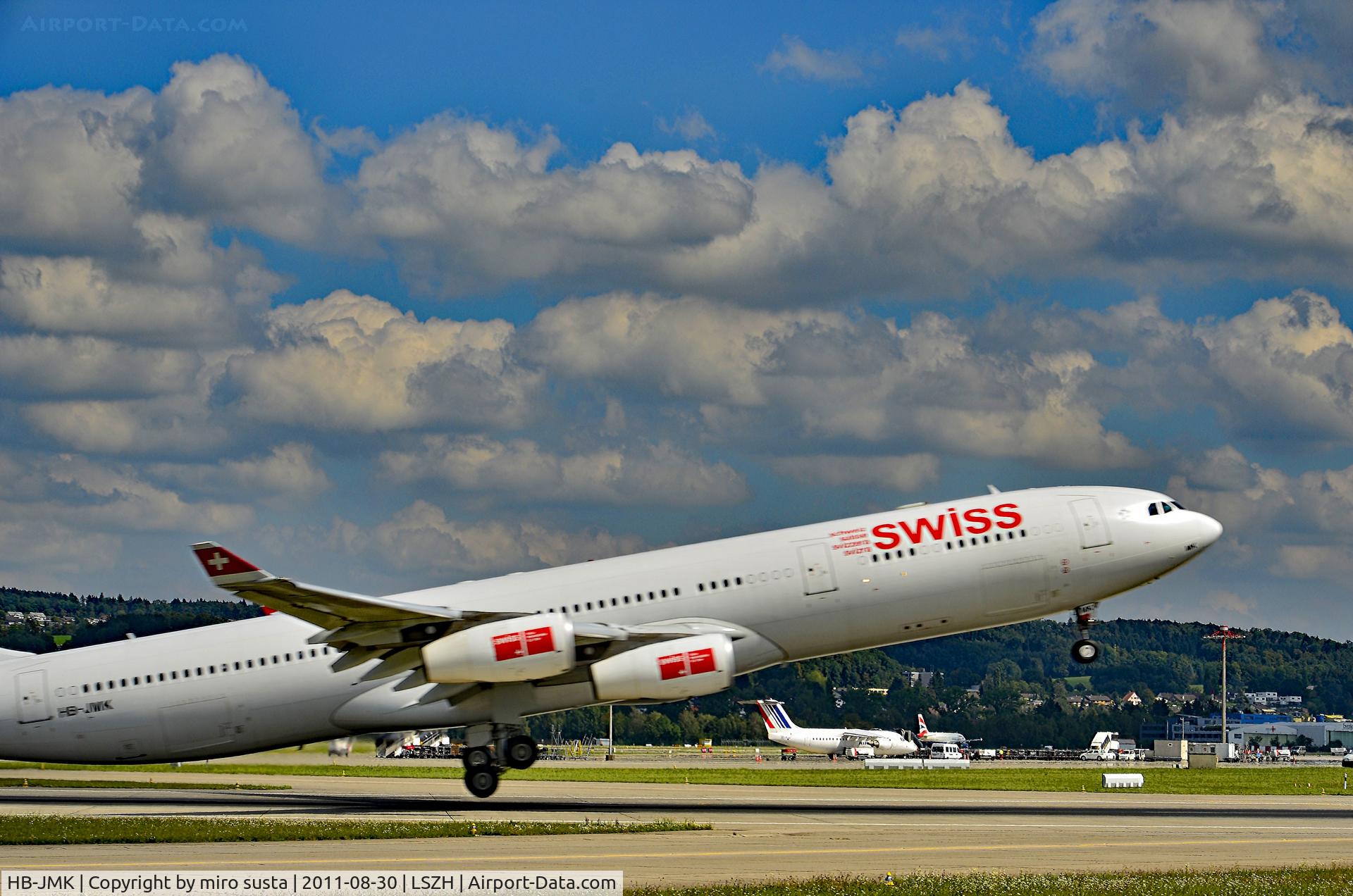 HB-JMK, 1997 Airbus A340-313 C/N 169, Swiss International Airlines Airbus A340-313 Airplane, Zurich-Kloten International Airport