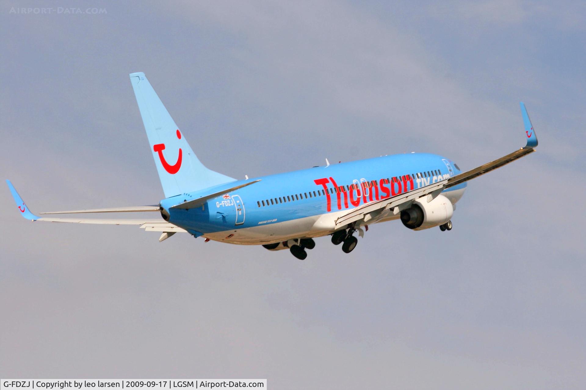 G-FDZJ, 2007 Boeing 737-8K5 C/N 34690, Samos 17.9.2009