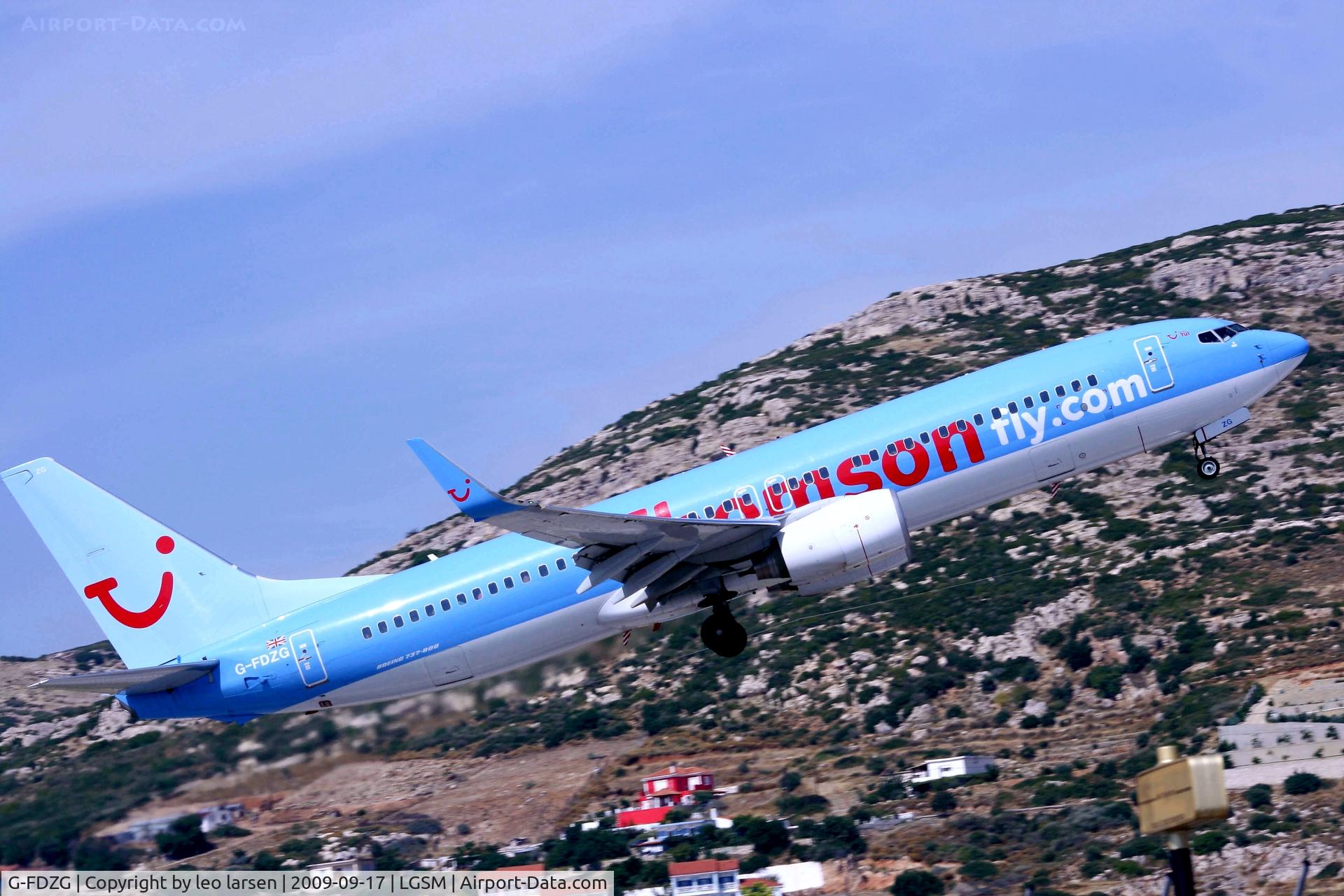 G-FDZG, 2008 Boeing 737-8K5 C/N 35139, Samos 17.9.2009