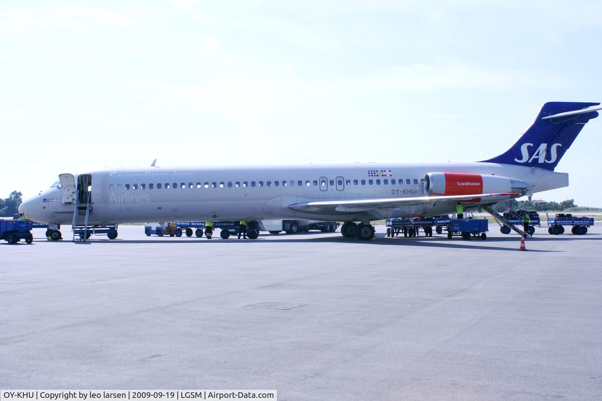 OY-KHU, 1991 McDonnell Douglas MD-87 (DC-9-87) C/N 53336, Samos 19.9.2009