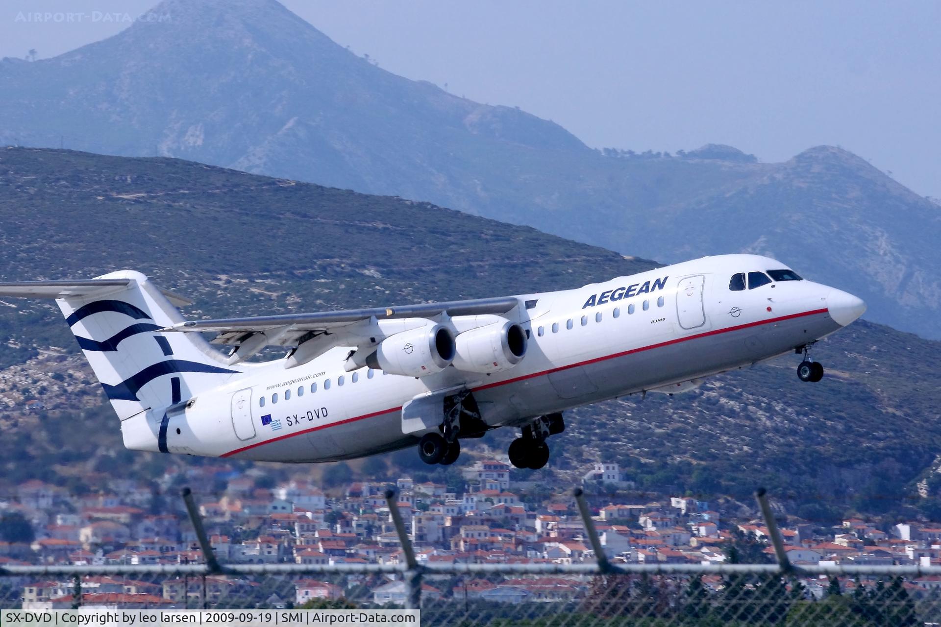 SX-DVD, 1999 British Aerospace Avro 146-RJ100 C/N E3362, Samos 19.9.2009