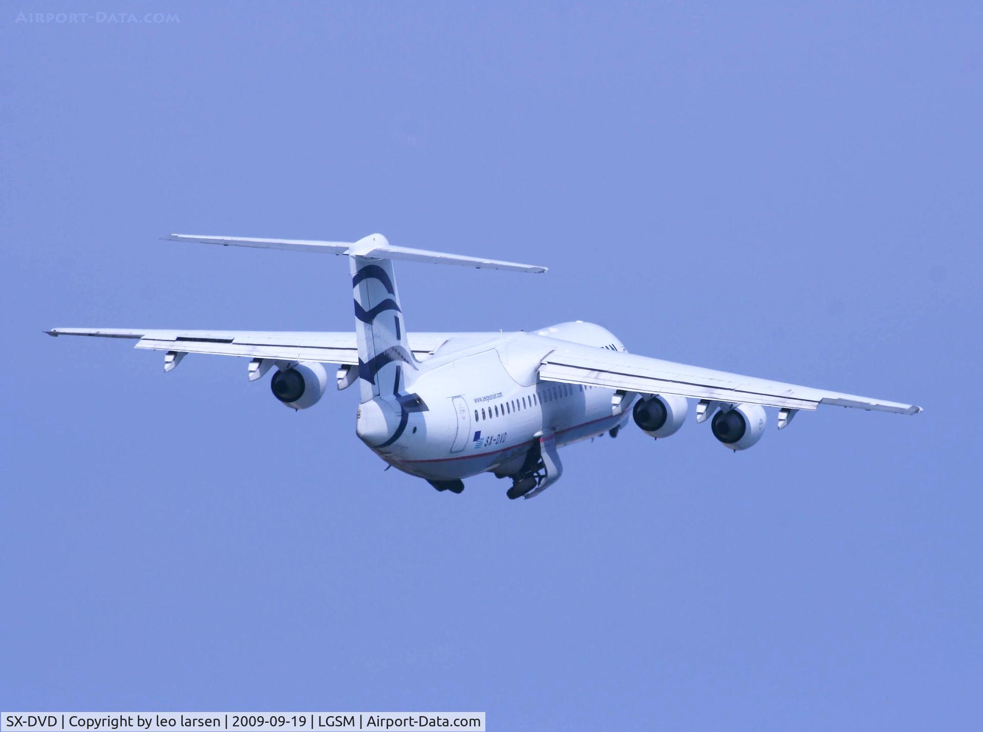 SX-DVD, 1999 British Aerospace Avro 146-RJ100 C/N E3362, Samos 19.9.2009