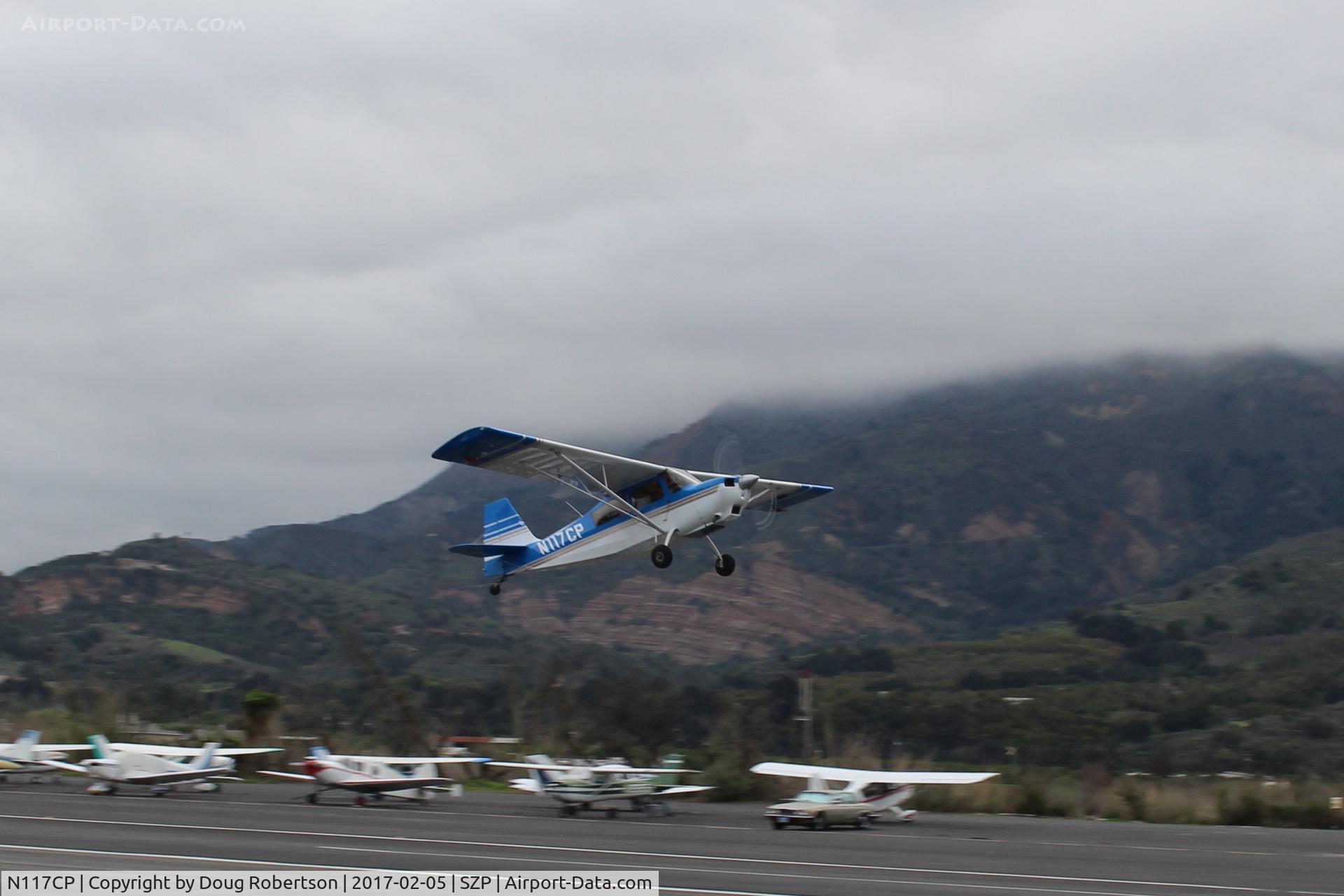 N117CP, American Champion 7GCBC Citabria C/N 1275-99, 1999 American Champion 7GCBC CITABRIA, Lycoming O-320 150 Hp, takeoff climb Rwy 22