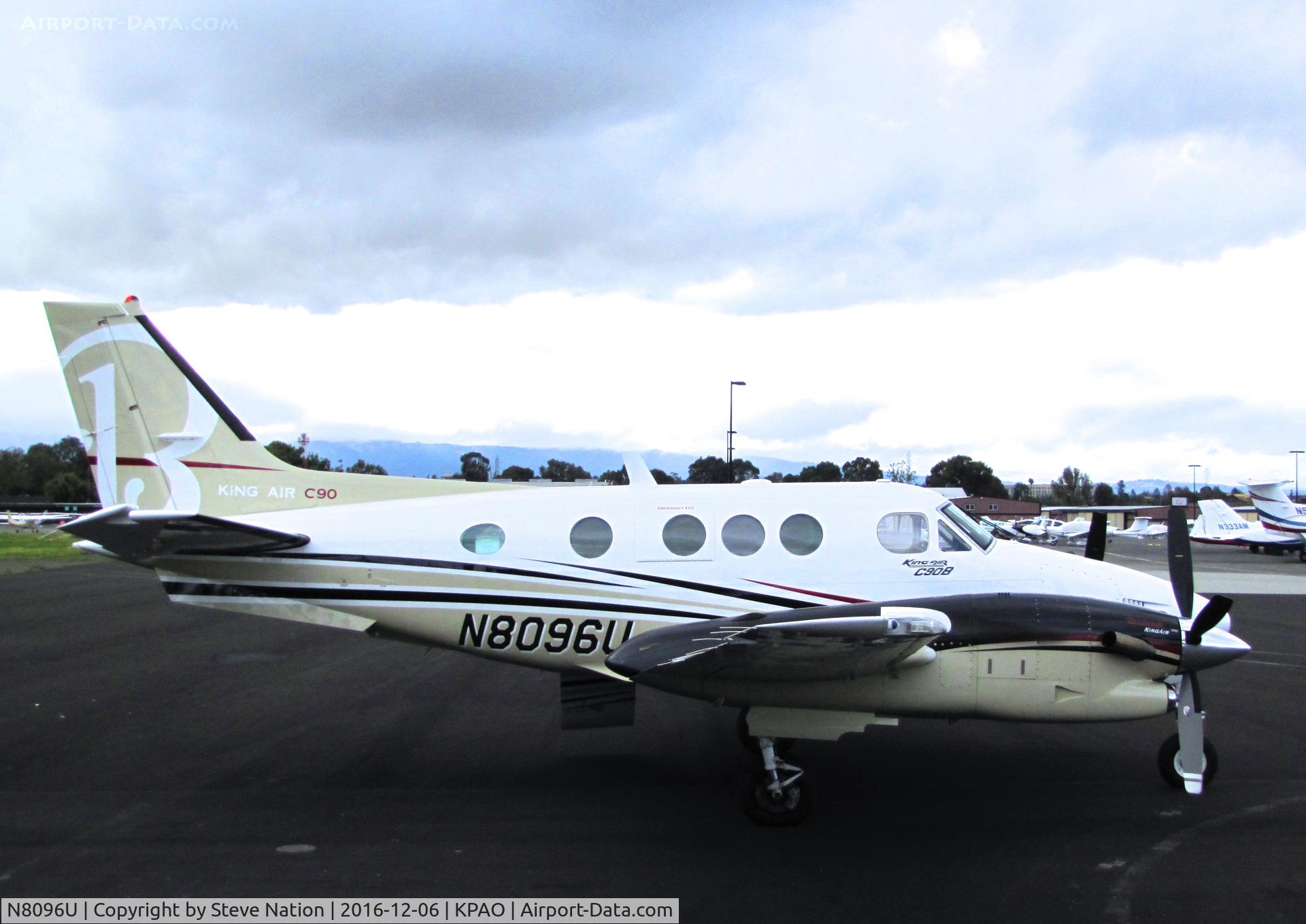 N8096U, 1993 Beech C90A King Air C/N LJ-1326, Alfalfa Aviation LLC (San Jose, CA) on the General Aviation Terminal ramp @ Palo Alto Airport, CA