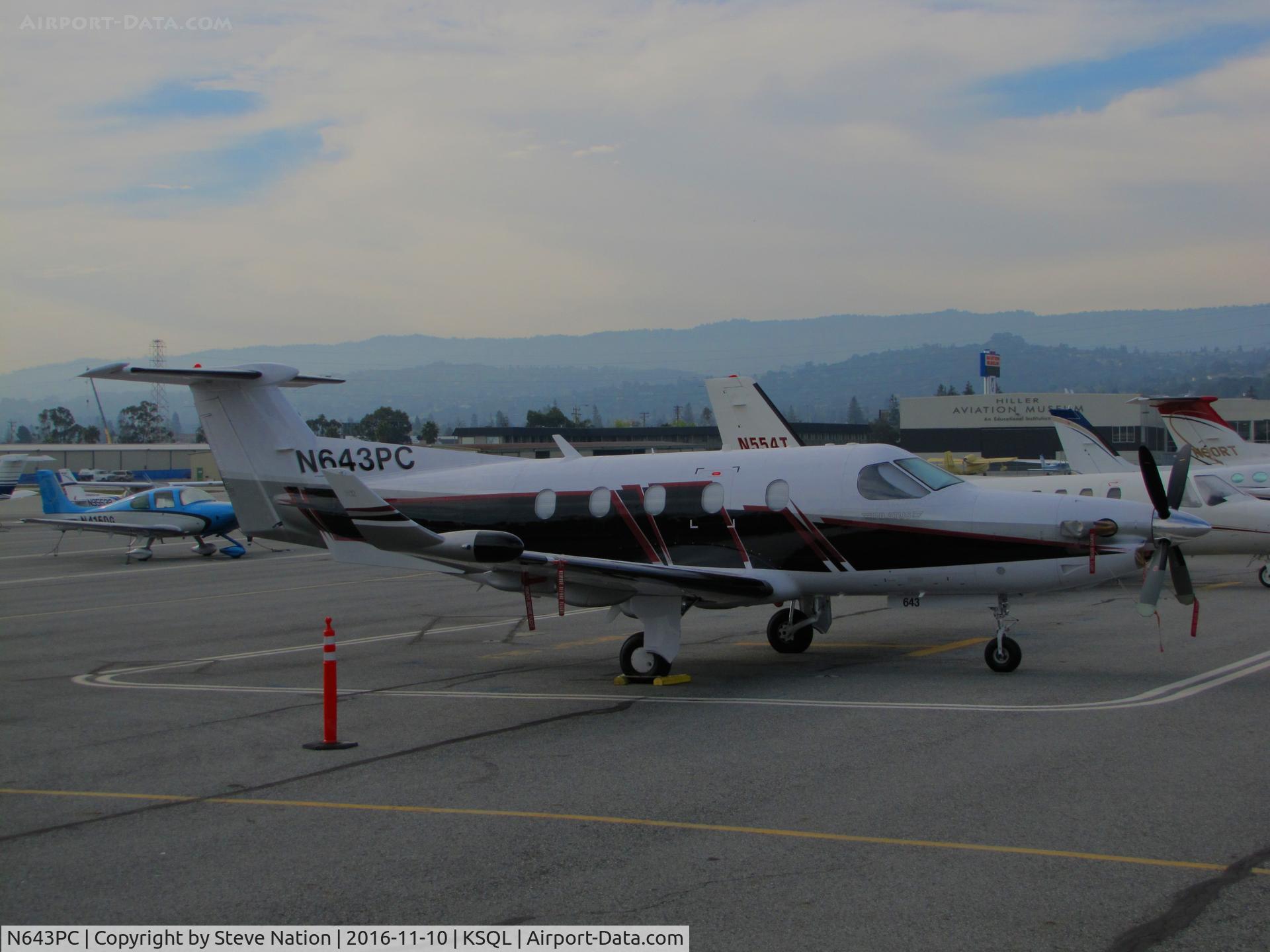 N643PC, 2005 Pilatus PC-12/45 C/N 643, RKI Pilatus LLC (Belmont, CA) 2005 Pilatus PC-12/45 @ San Carlos Airport, CA home base