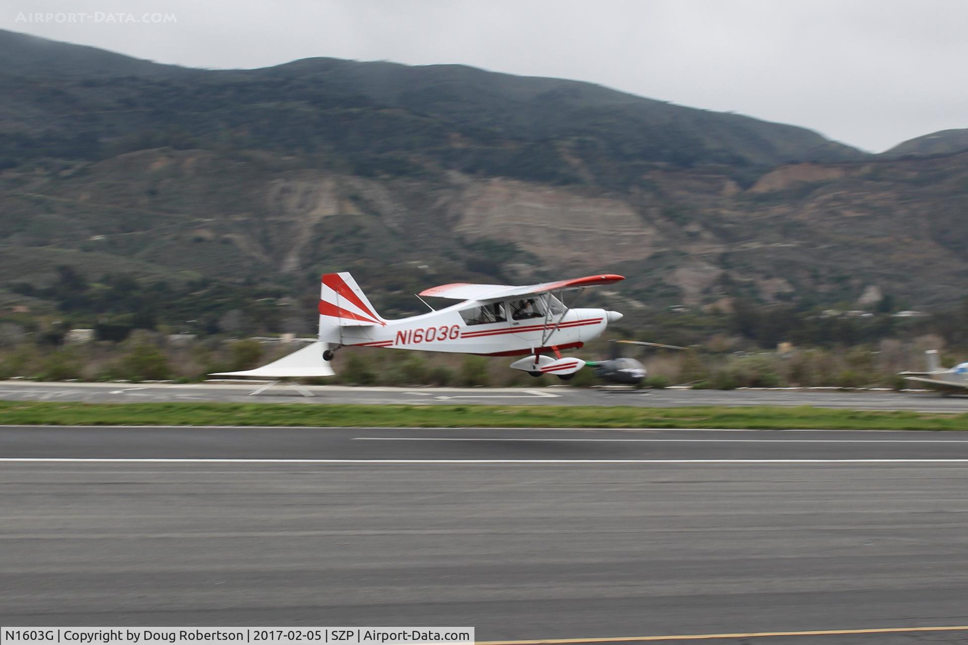 N1603G, 1968 Champion 7ECA Citabria C/N 609, 1968 Champion 7ECA CITABRIA, Lycoming O-235 115 Hp, takeoff climb Rwy 22