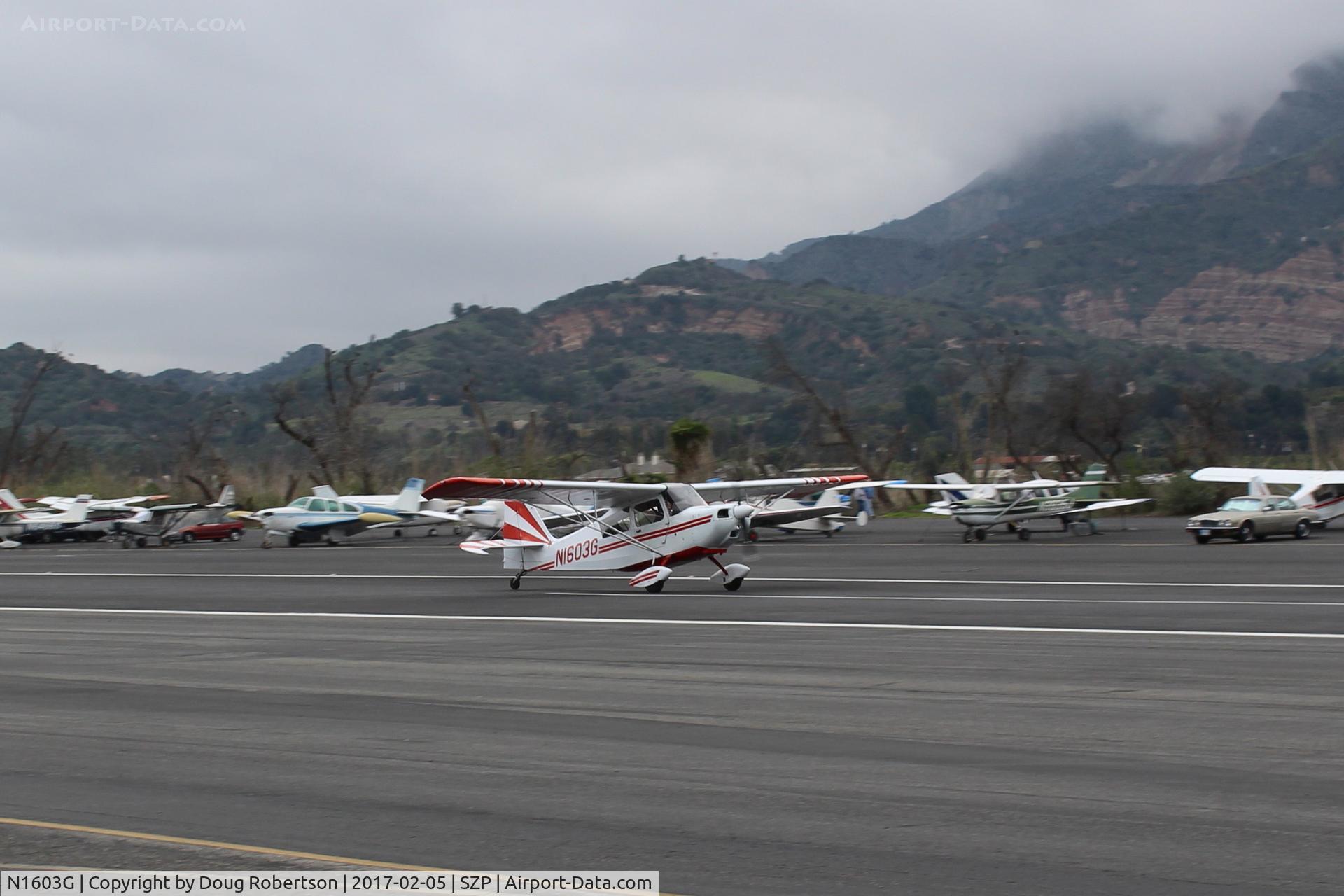 N1603G, 1968 Champion 7ECA Citabria C/N 609, 1968 Champion 7ECA CITABRIA, Lycoming O-235 115 Hp, landing roll Rwy 22