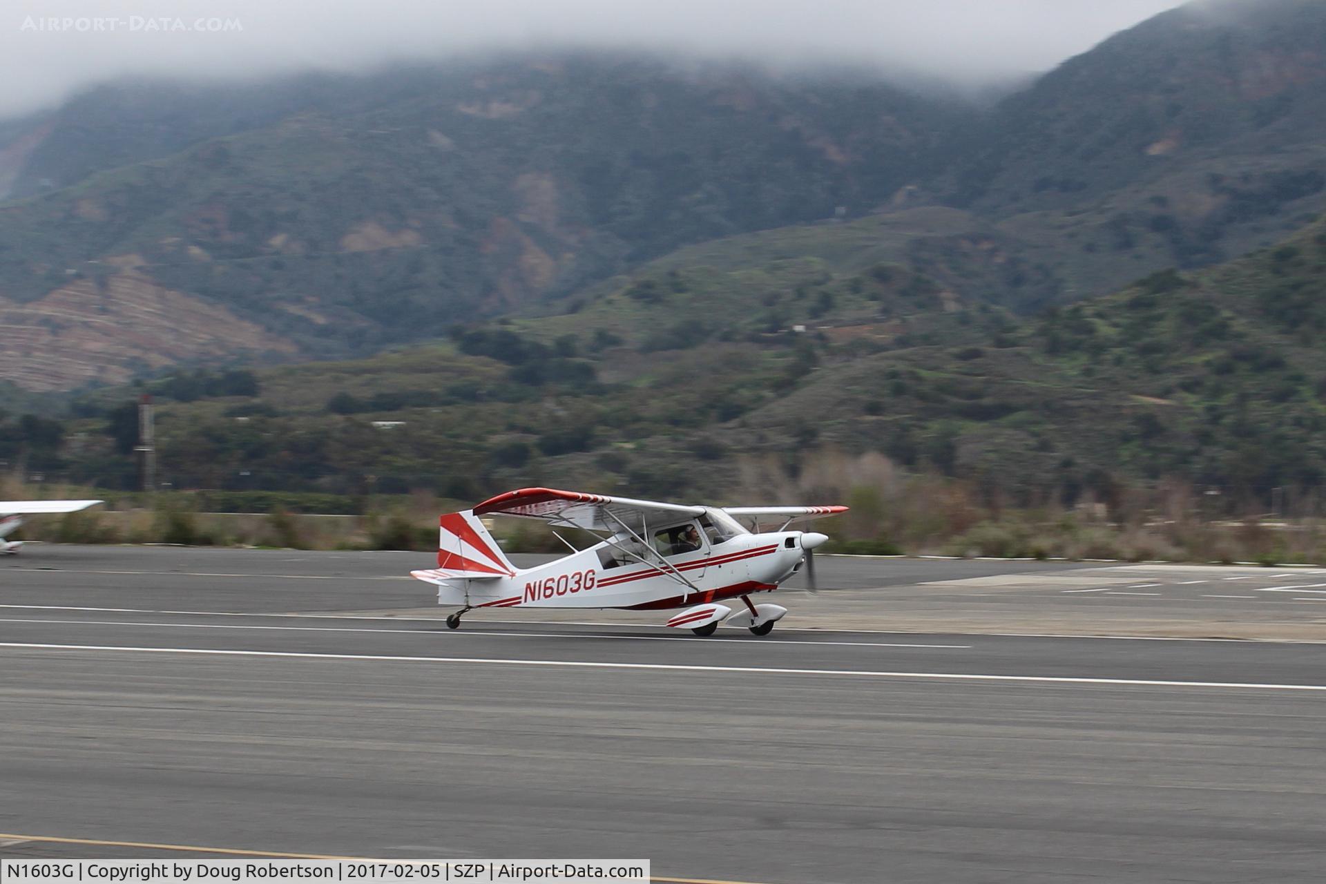 N1603G, 1968 Champion 7ECA Citabria C/N 609, 1968 Champion 7ECA CITABRIA, Lycoming O-235 115 Hp, landing roll Rwy 22