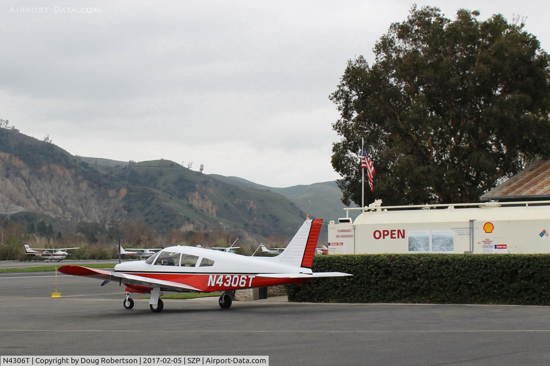 N4306T, 1971 Piper PA-28R-200 Cherokee Arrow C/N 28R-7235004, 1971 Piper PA-28R-200 ARROW, Lycoming IO-360-C1C 200 Hp, refueling. Piper never called this model a Cherokee-see the PA-28R-200 ARROW Owner's Manual!