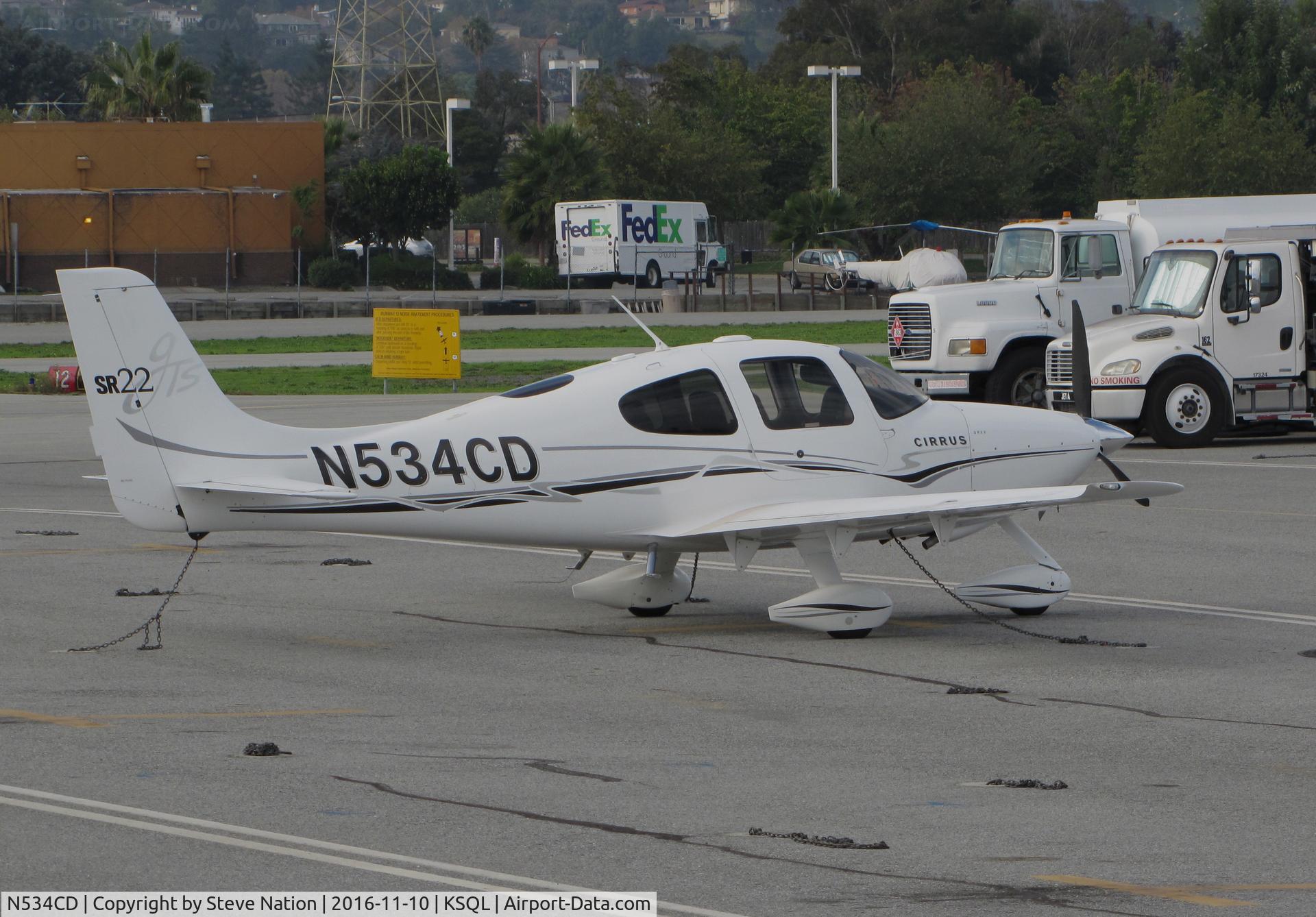N534CD, 2005 Cirrus SR22 GTS C/N 1623, Southern California-based 2005 Cirrus Design SR22 GTS on visitor's ramp @ San Carlos Airport, CA
