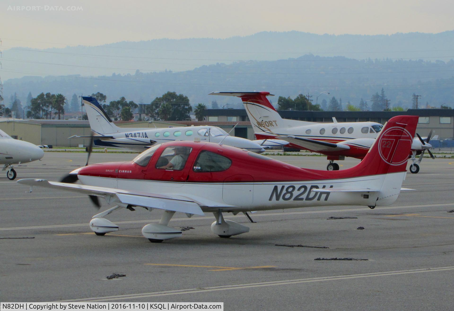 N82DH, Cirrus SR22T C/N 0008, Locally-based 2010 Cirrus Design SR22T @ San Carlos Airport, CA