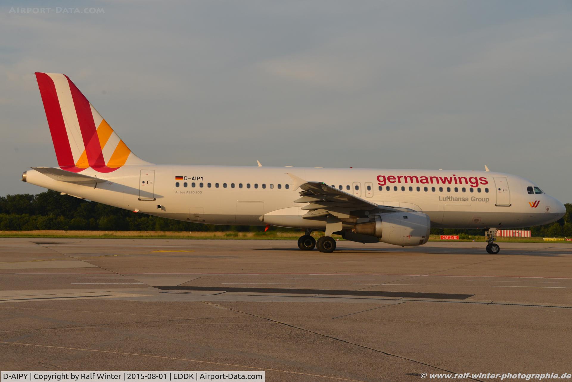 D-AIPY, 1991 Airbus A320-211 C/N 161, Airbus A320-211 - 4U GWI Germanwings ex. Lufthansa 'Magdeburg' - 161 - D-AIPY - 01.08.2015 - CGN