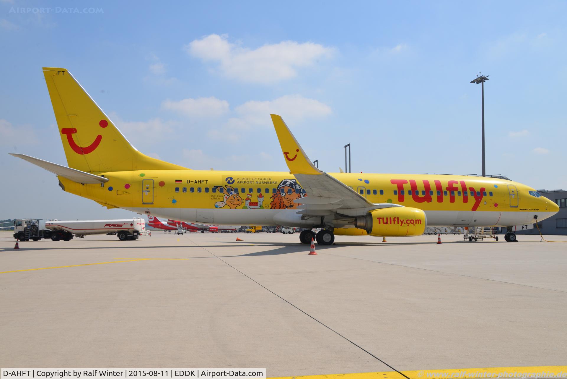 D-AHFT, 2000 Boeing 737-8K5 C/N 30413, Boeing 737-8K5(W) - X3 TUI TUIfly 'Airport Nürnberg' - D-AHFT - 11.08.2015 - CGN