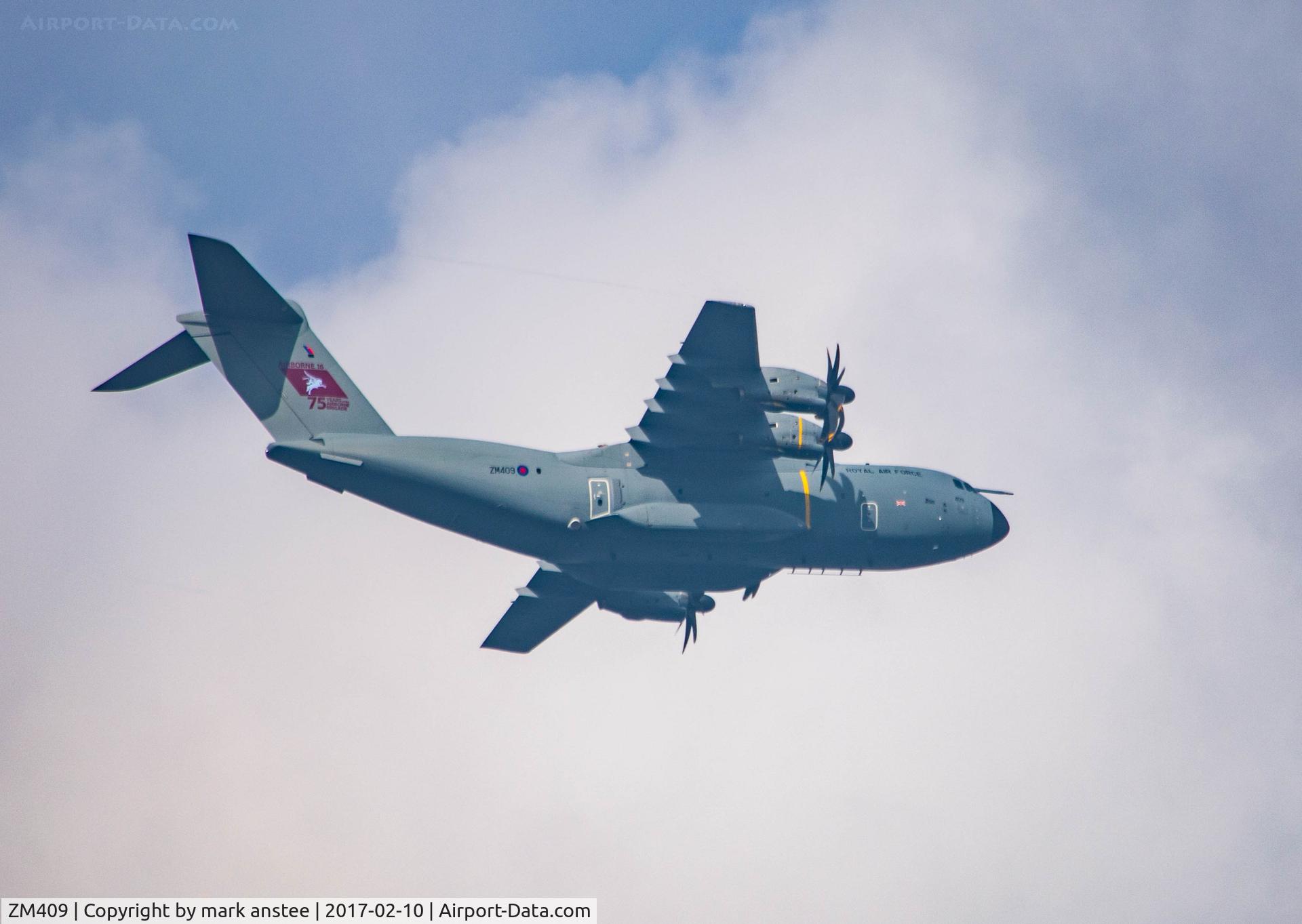 ZM409, 2016 Airbus A400M Atlas C.1 C/N 034, ZM409 doing a touch and go at bristol airport