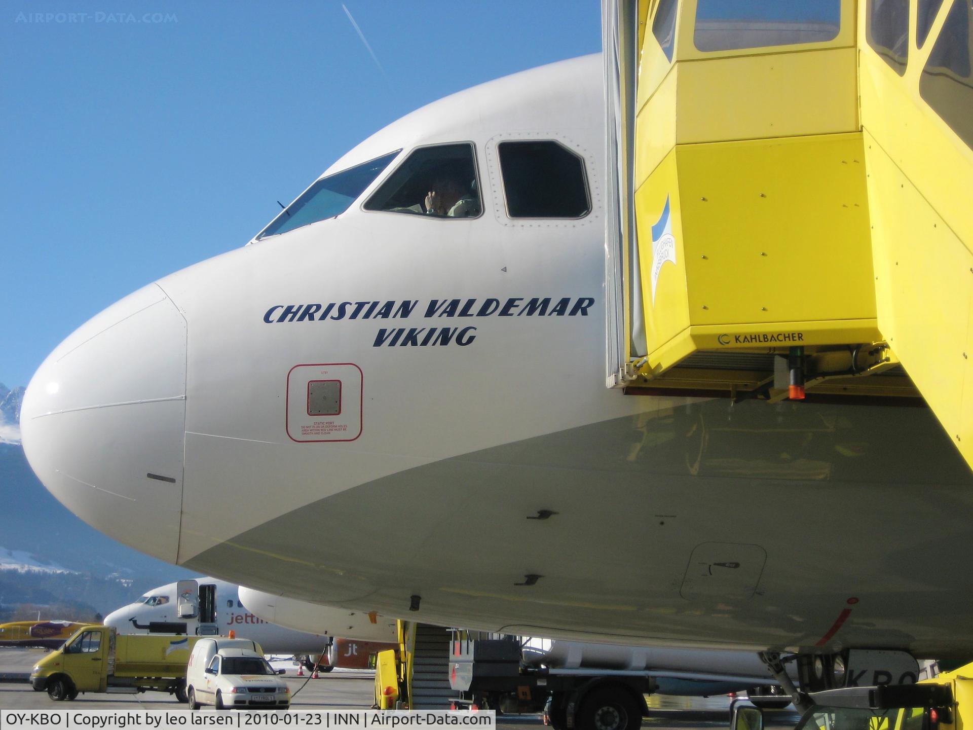 OY-KBO, 2006 Airbus A319-131 C/N 2850, Innsbruck 23.1.2010