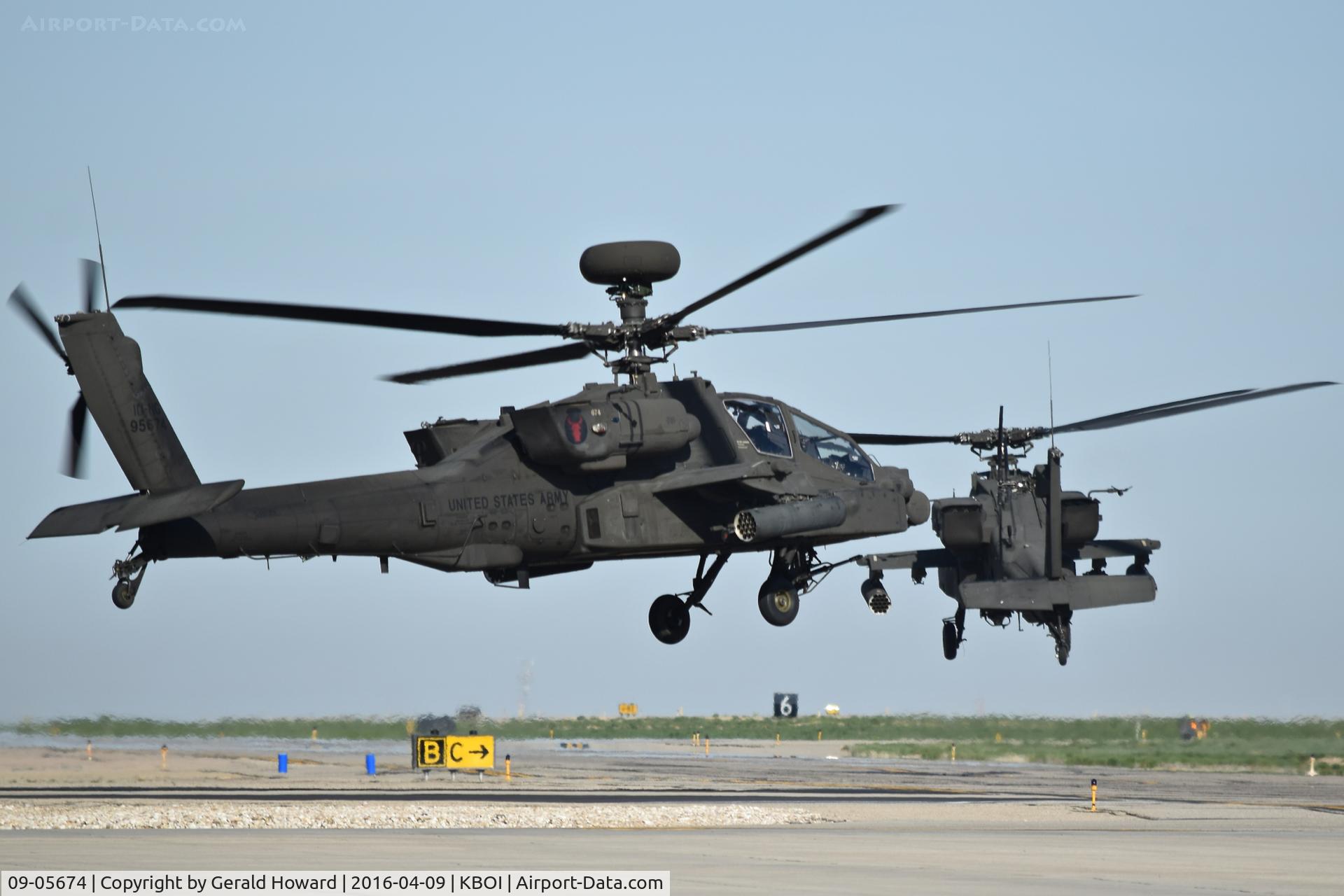 09-05674, 2009 Boeing AH-64D Longbow Apache C/N PVD674, Joining up with 09-05671.  1-183rd AVN BN, Idaho Army National Guard