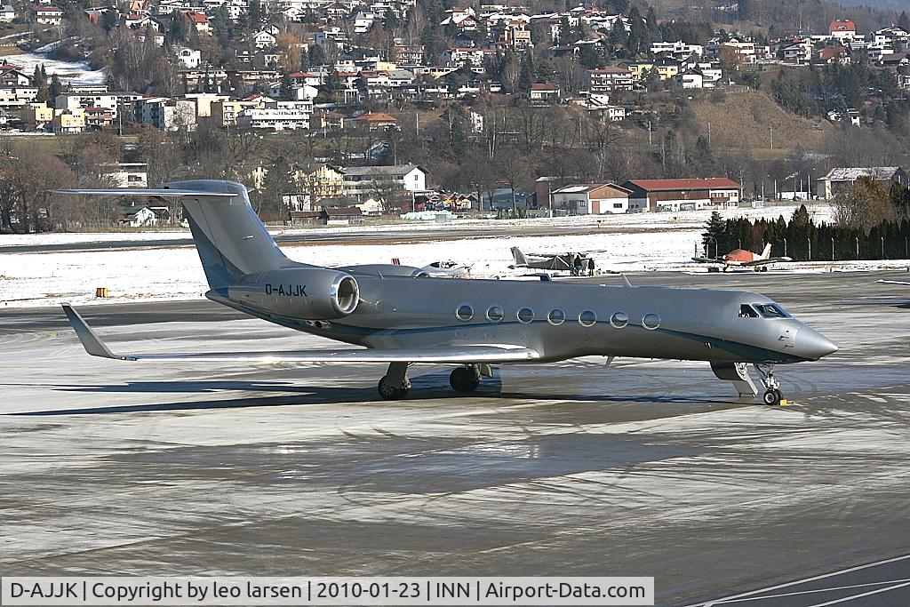 D-AJJK, 2008 Gulfstream Aerospace GV-SP (G550) C/N 5191, Innsbruck 23.1.2010