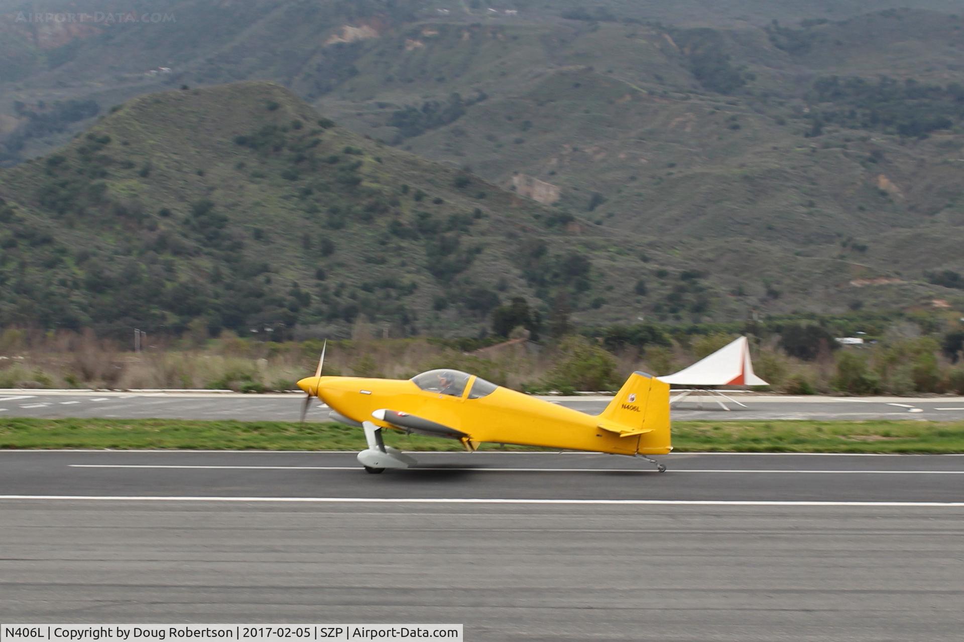 N406L, 2008 Vans RV-6 C/N 936, Provo PROVO 6, Lycoming O-320 160 Hp, landing roll Rwy 04. Young Eagles flight