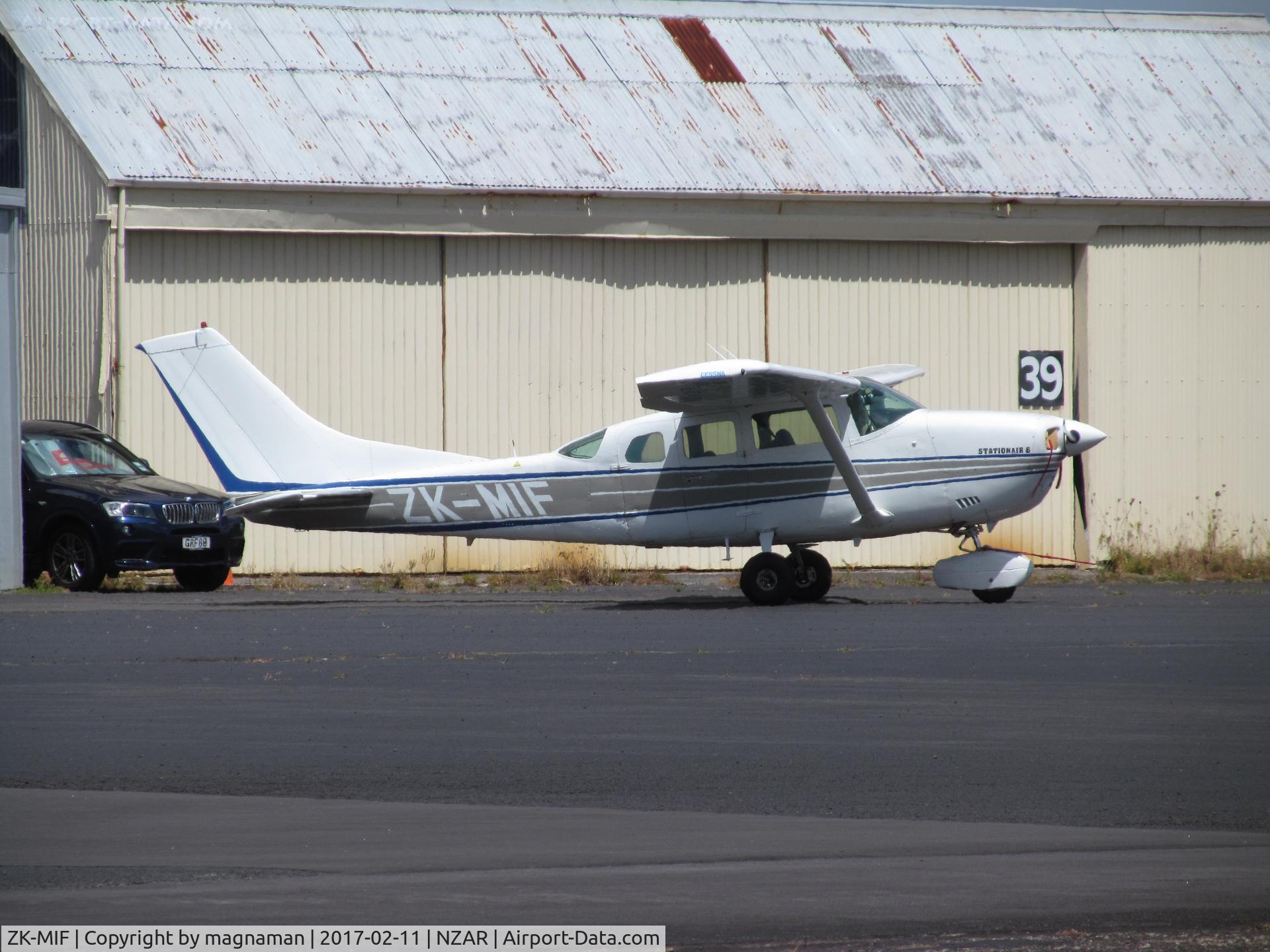 ZK-MIF, Cessna U206G Stationair C/N U20603926, on apron outside hangar